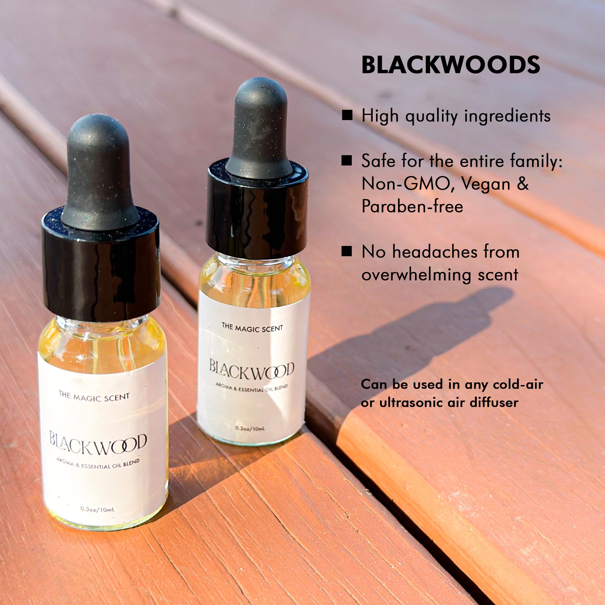 The Magic Scent "Blackwood" Hotel Collection Diffuser Oil - Cold-Air & Ultrasonic Scented Oils - AB Mystery