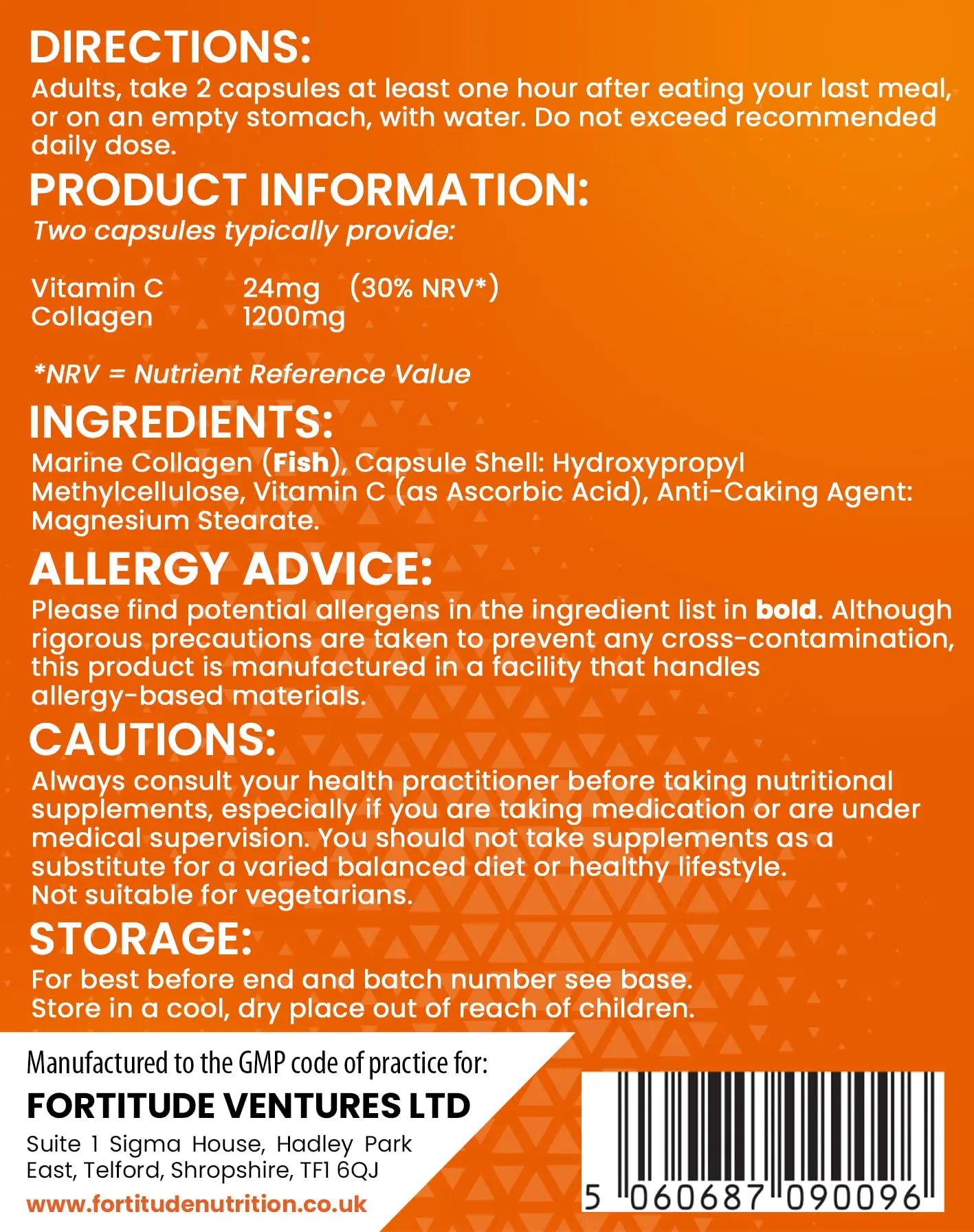 Marine Collagen Capsules | Hydrolyzed Marine Collagen with Vitamin C | High Strength Collagen - AB Mystery