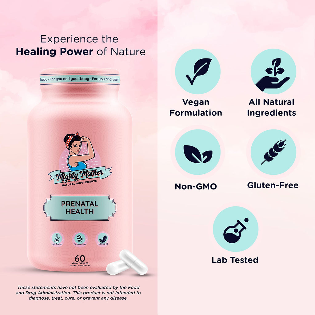 Mighty Mother Conception Fertility Prenatal Vitamins with, Iron, Folic Acid, Zinc, Biotin, Vitamin C Mighty Mother