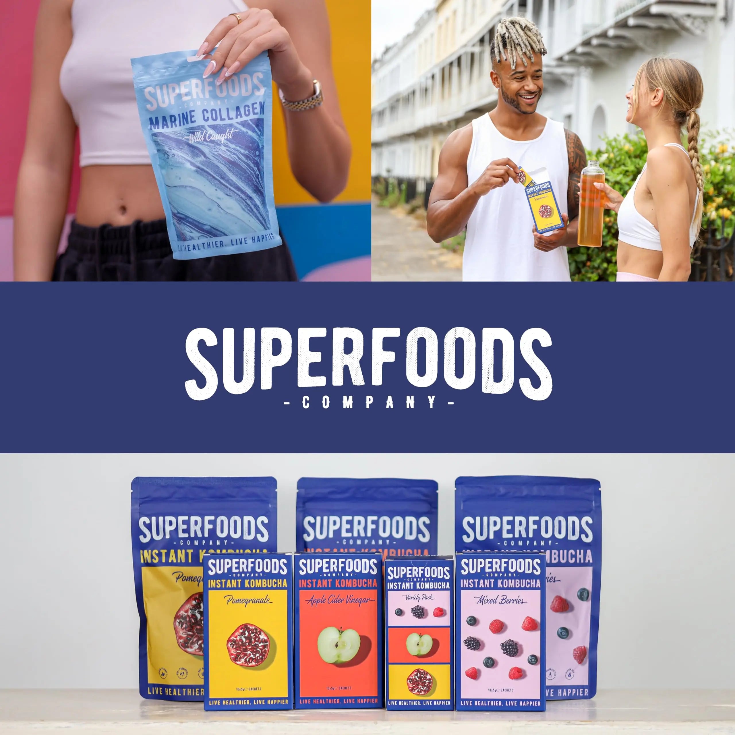 Superfoods Company - Hydrolysed Marine Collagen, Boosts Hair and Skin Health, Unflavoured Superfoods Company