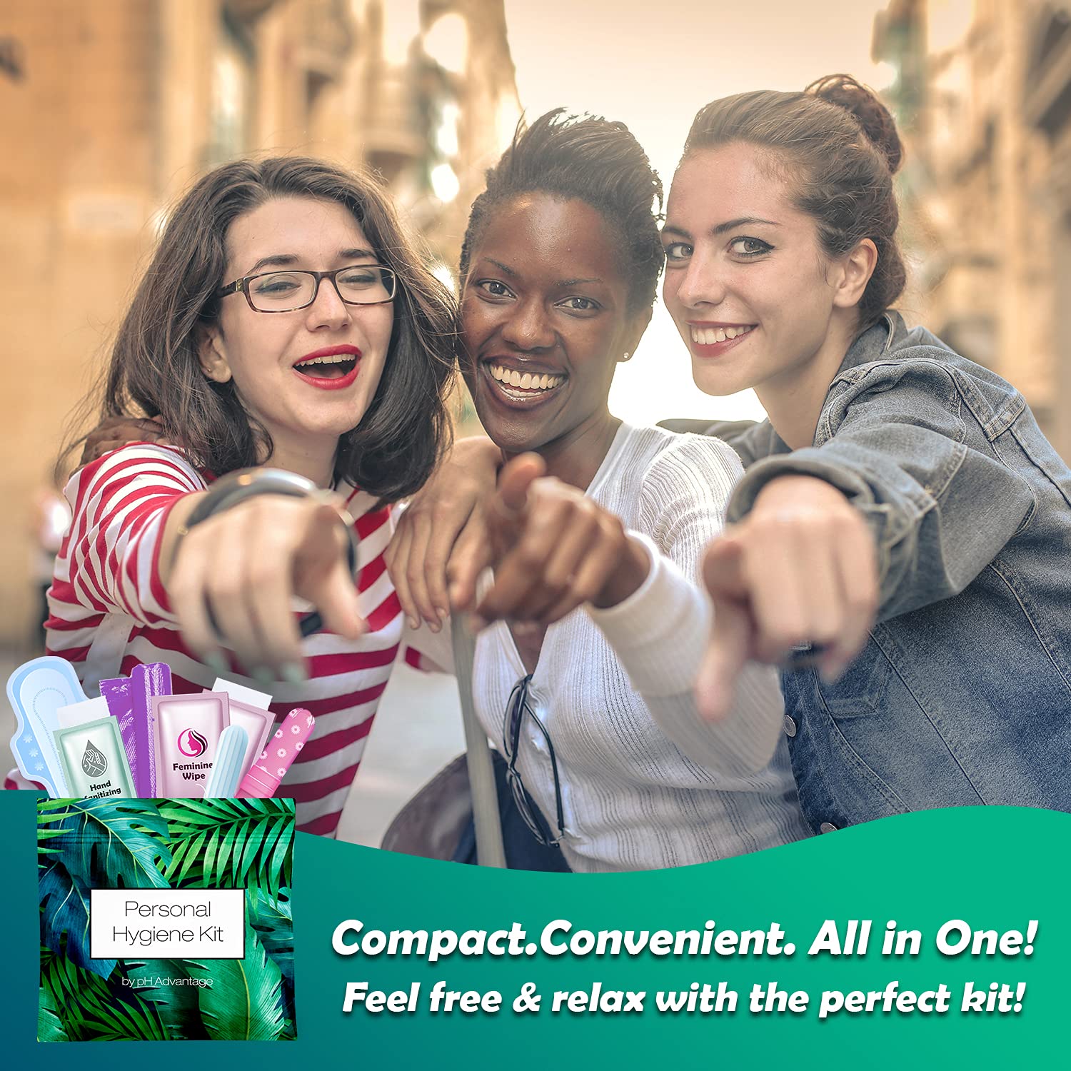 3 x Menstrual All-in-One Kits - Assorted Colors | Convenience on The Go | Single Period Kit Packs - AB Mystery