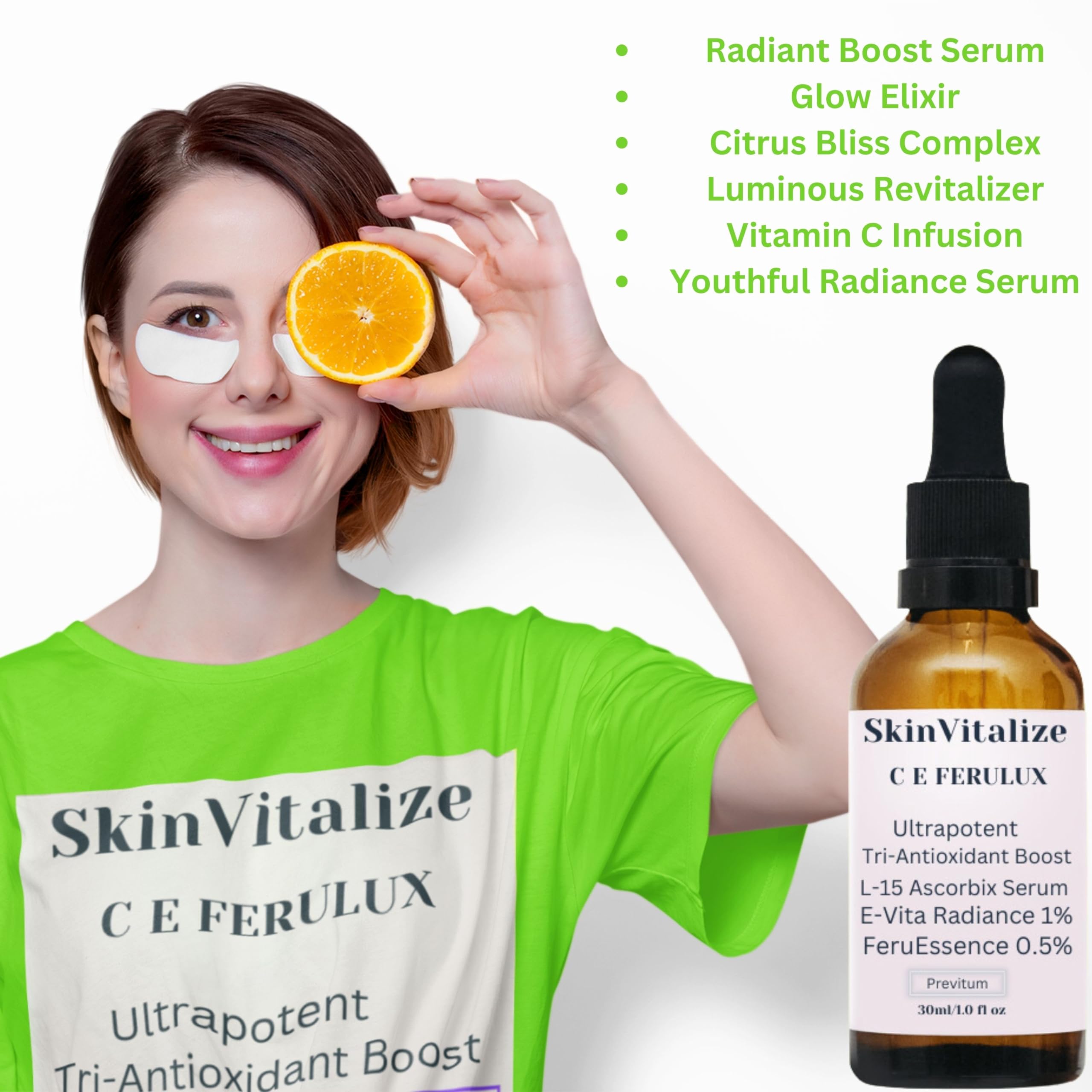SkinVitalize C E ferulux Vitamin C Serum - 30ml: Advanced Formula for Fighting with Wrinkles - AB Mystery