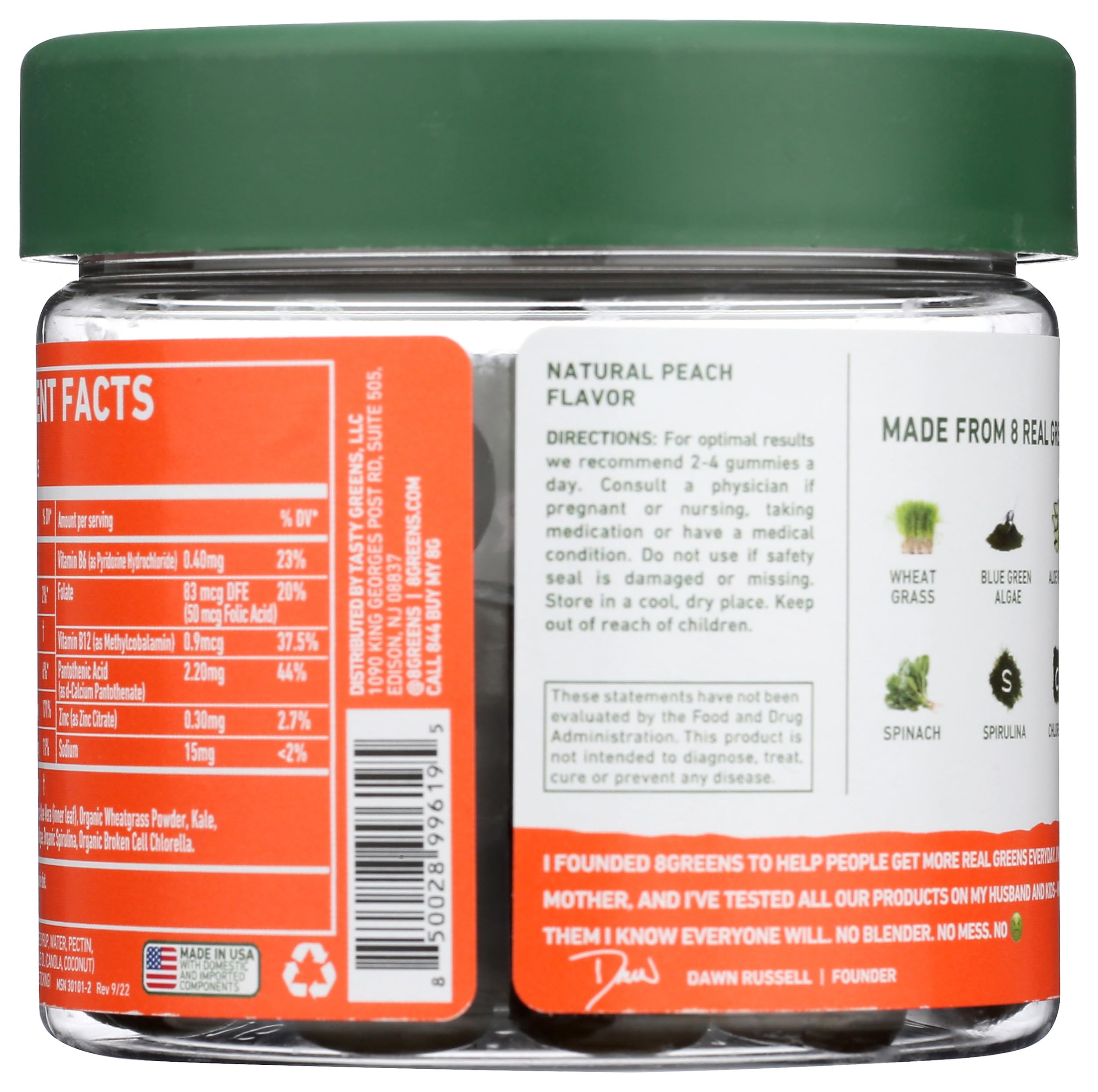 8Greens Daily Greens Gummies - Superfood Booster, Energy & Immune Support - AB Mystery