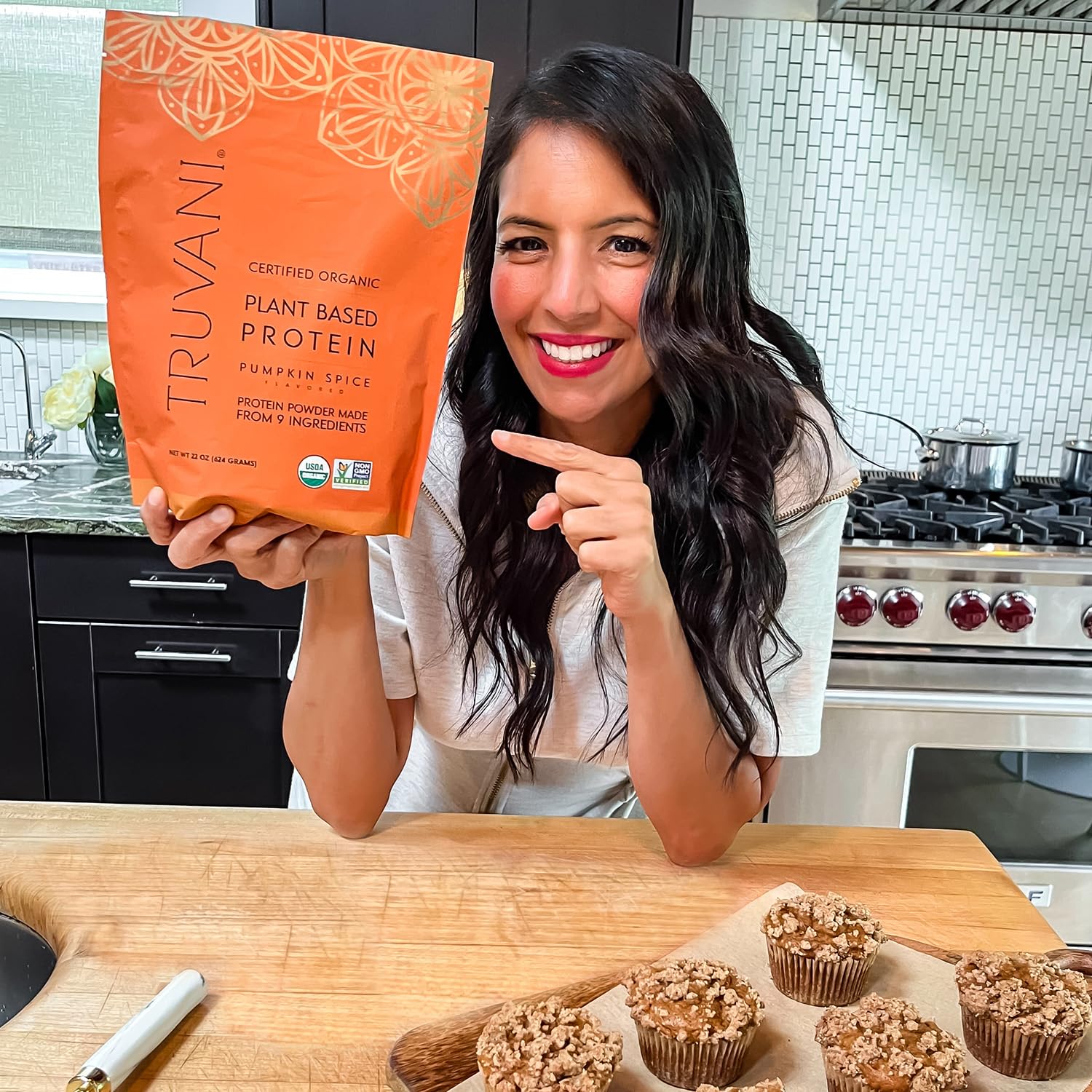 Truvani Organic Vegan Protein Powder Pumpkin Spice - 20g of Plant Based Protein - AB Mystery