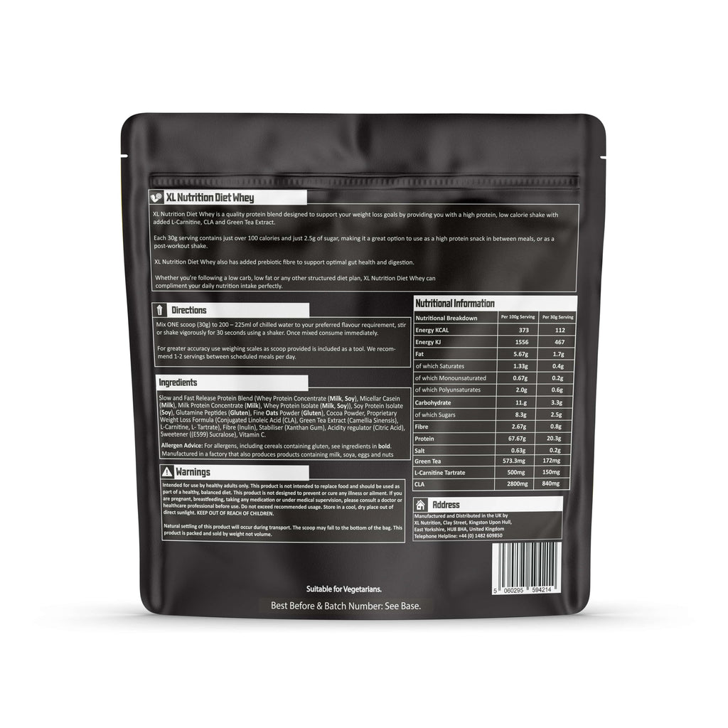 XL Nutrition Xtra Diet Whey Protein | 112 Calories | with Added L Carnitine and Green Tea Extract XL Nutrition
