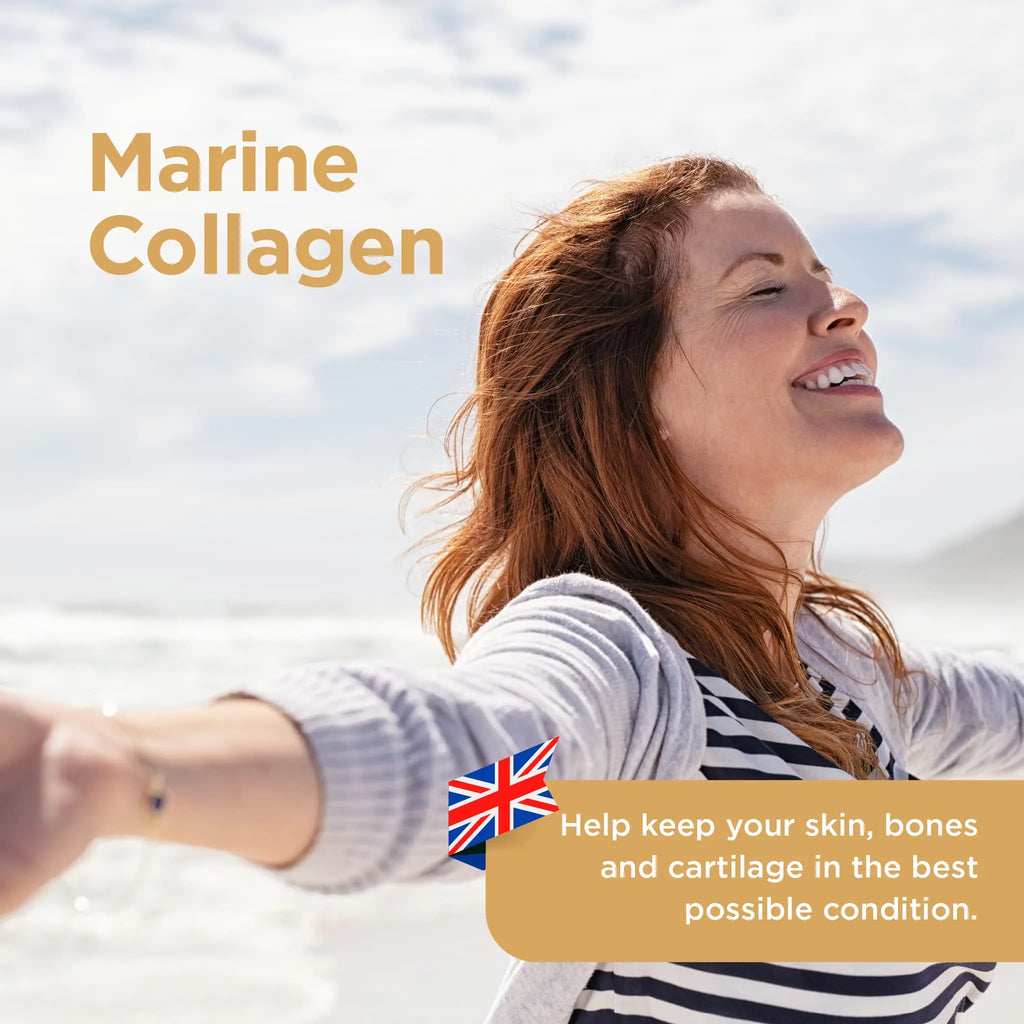 Healthspan Marine Collagen 500mg (120 Tablets) | Hydrolysed Type I Marine Collagen healthspan
