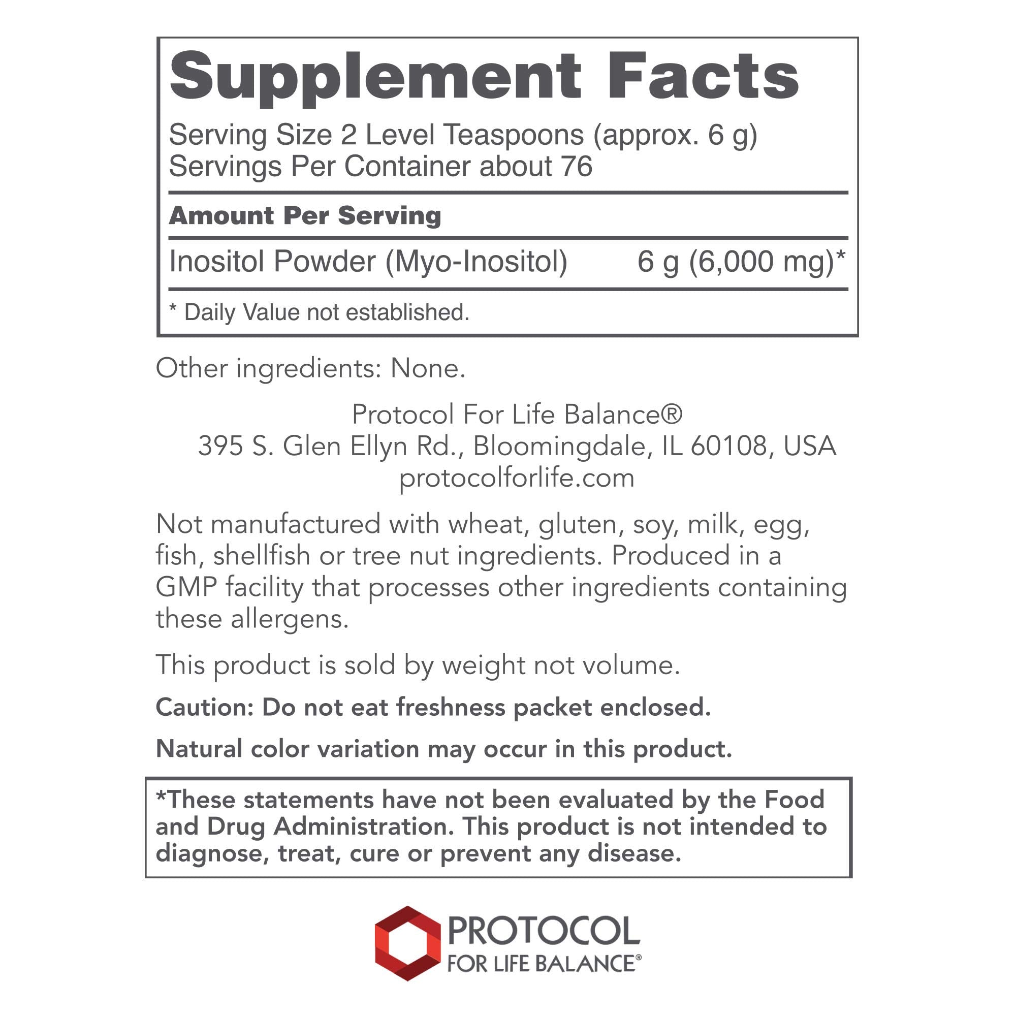Protocol For Life Balance - Myo-Inositol Powder - Supports a Healthy Mood, Emotional - AB Mystery