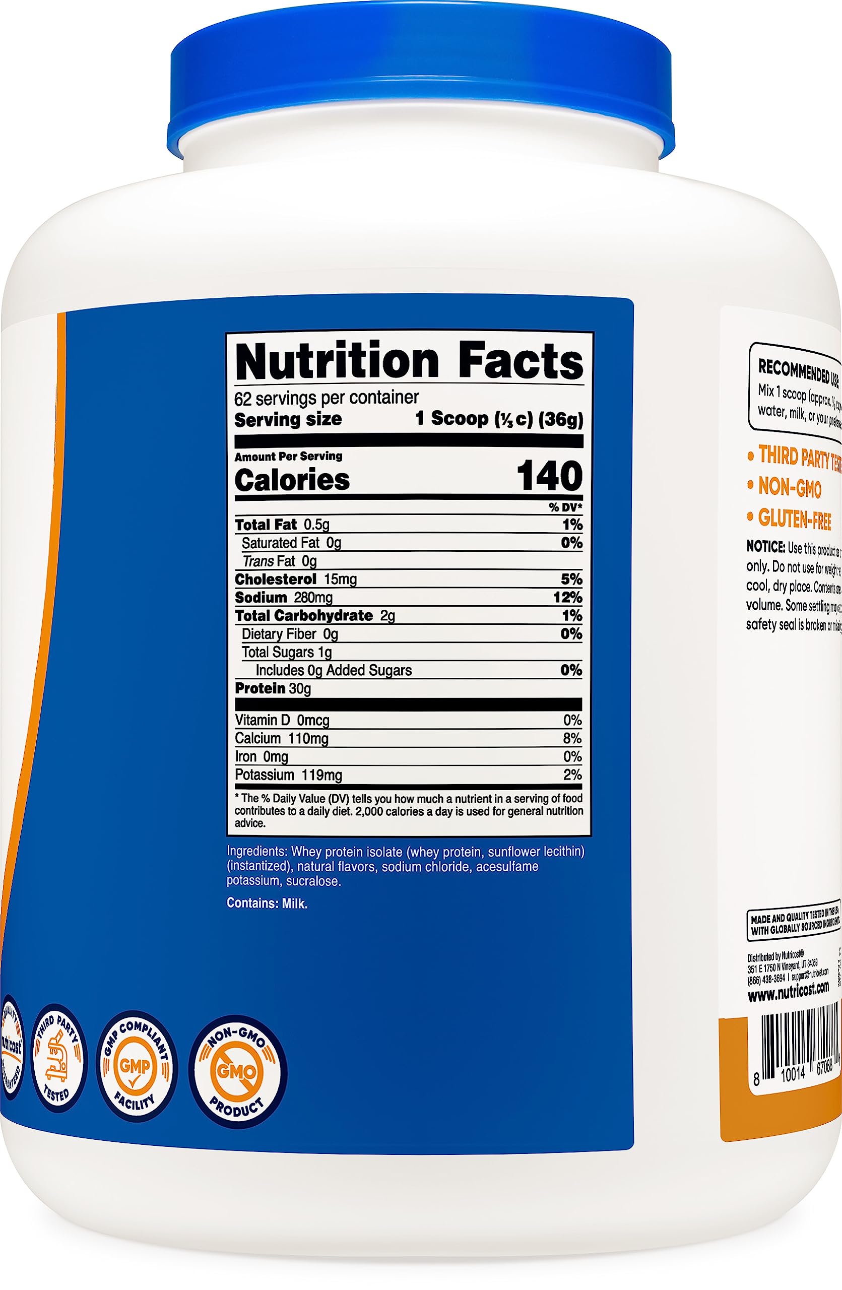 Nutricost Whey Protein Isolate (Salted Caramel, 5LBS) - AB Mystery