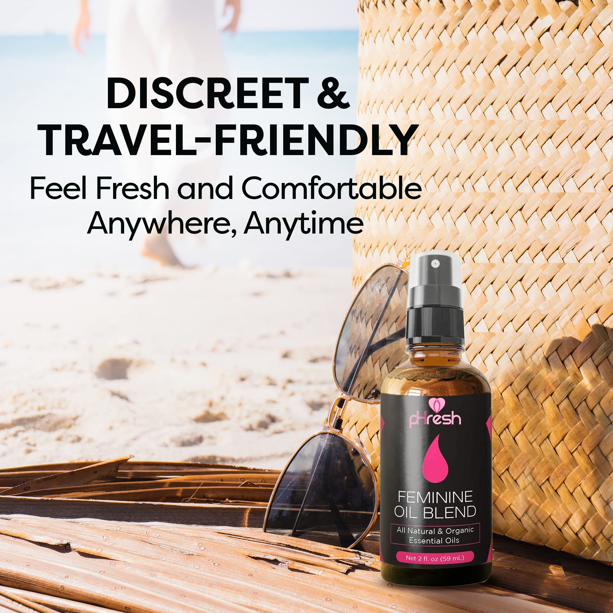 pHresh Feminine Spray - 100% All Natural Yoni Oil for Women - with Tea Tree, Lemongrass, Orange Essential Oils - AB Mystery