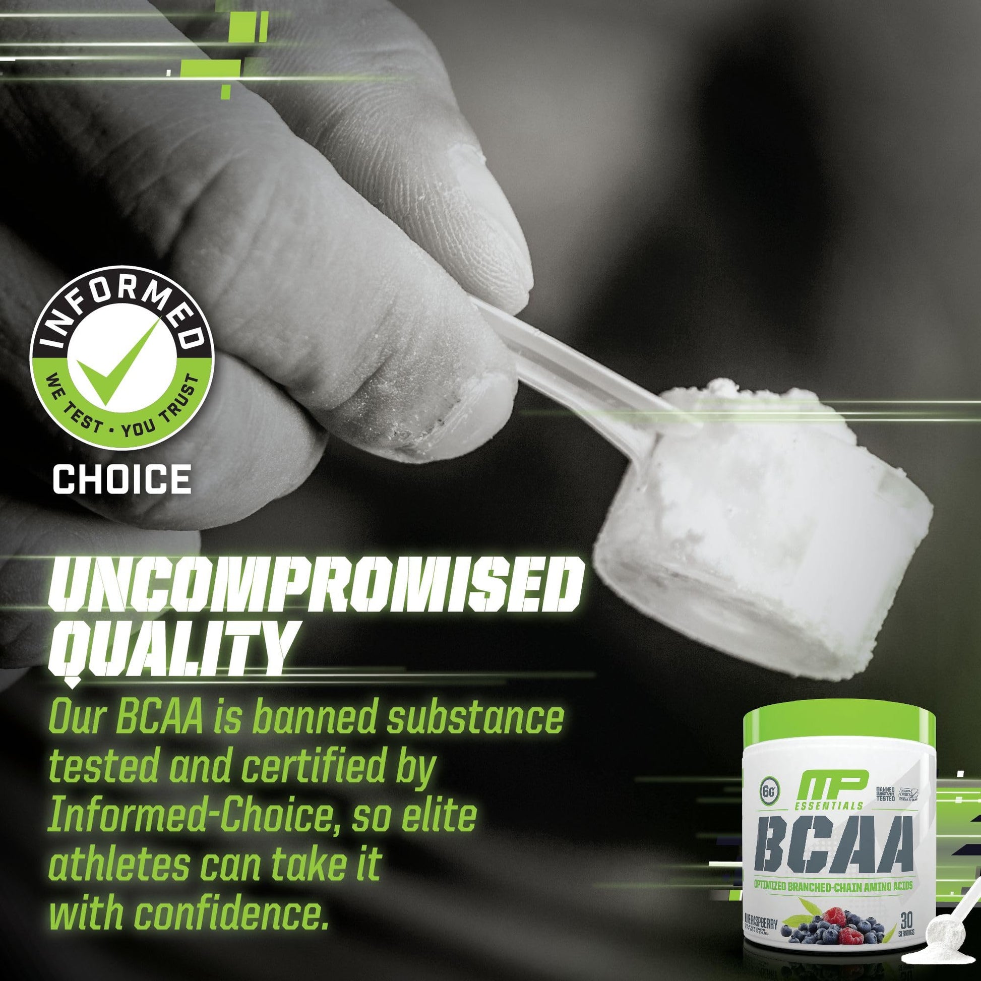 MusclePharm Essentials BCAA Powder, Pre & Post Workout Recovery Drink, Supports - AB Mystery