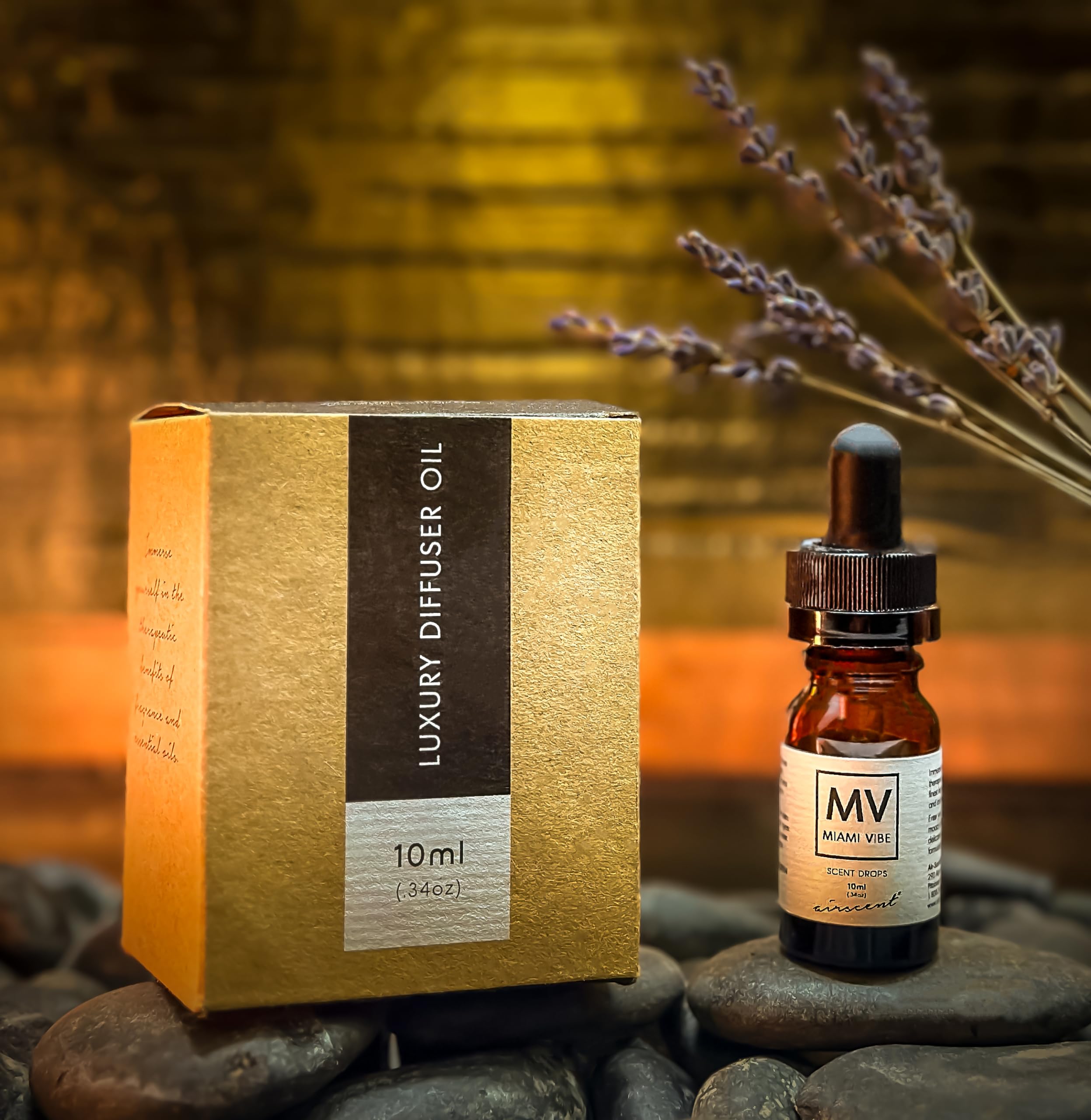 Miami Vibe Diffuser Oil - Air-Scent Fragrance for Aroma Oil Diffusers - 10 Milliliter (.34 fl oz) Bottle - AB Mystery