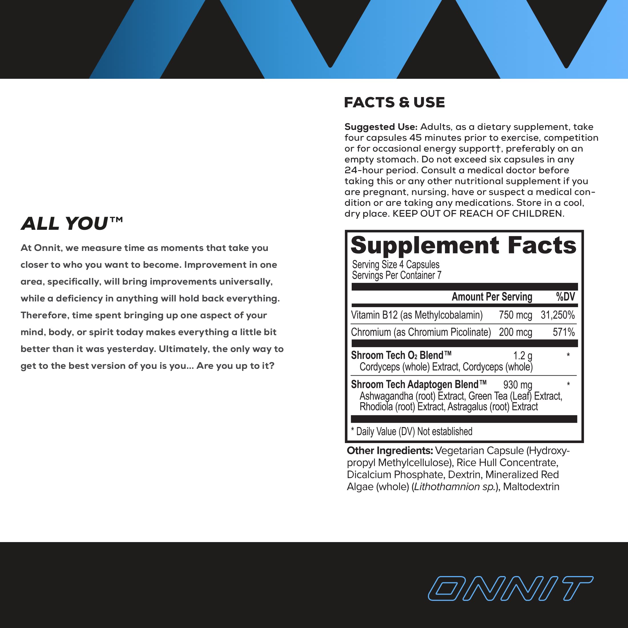 Onnit Shroom Tech SPORT: Clinically Studied Preworkout Supplement with Cordyceps - AB Mystery