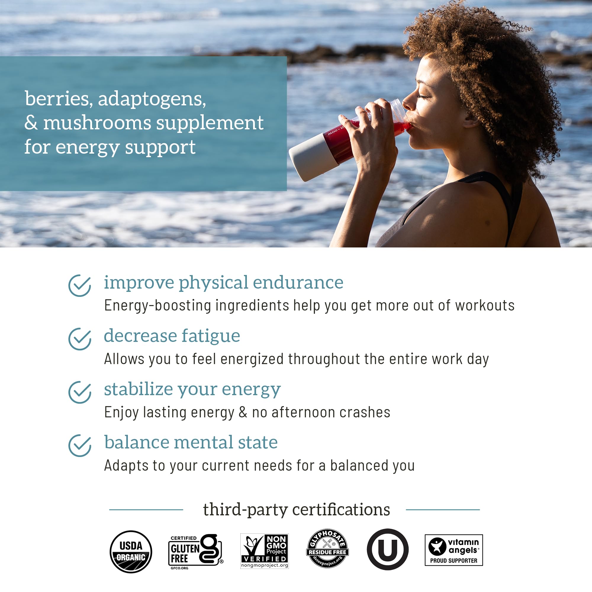 Organifi Red Juice - Vegan Energy Powder - Berry-Flavored Adaptogen Drink - AB Mystery