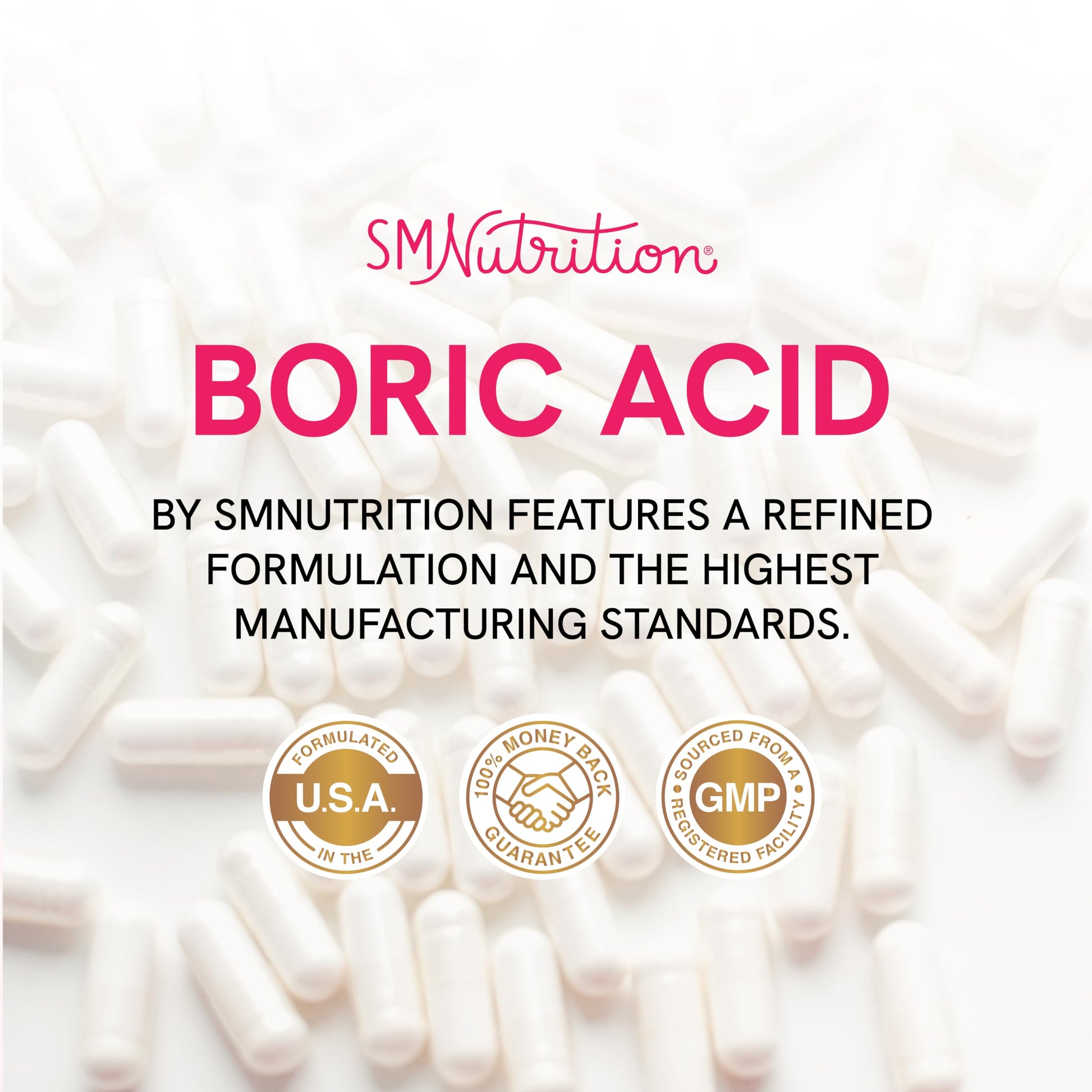 Boric Acid Suppositories for Women | 600mg | for pH Balance, Vaginal Odor & Itching | Feminine Hygiene - AB Mystery