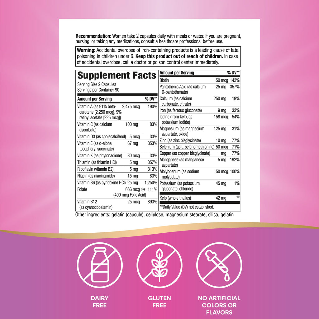 Nature's Way Prenatal Multivitamin, with folate for Healthy Brain and Spinal Development Nature's Way