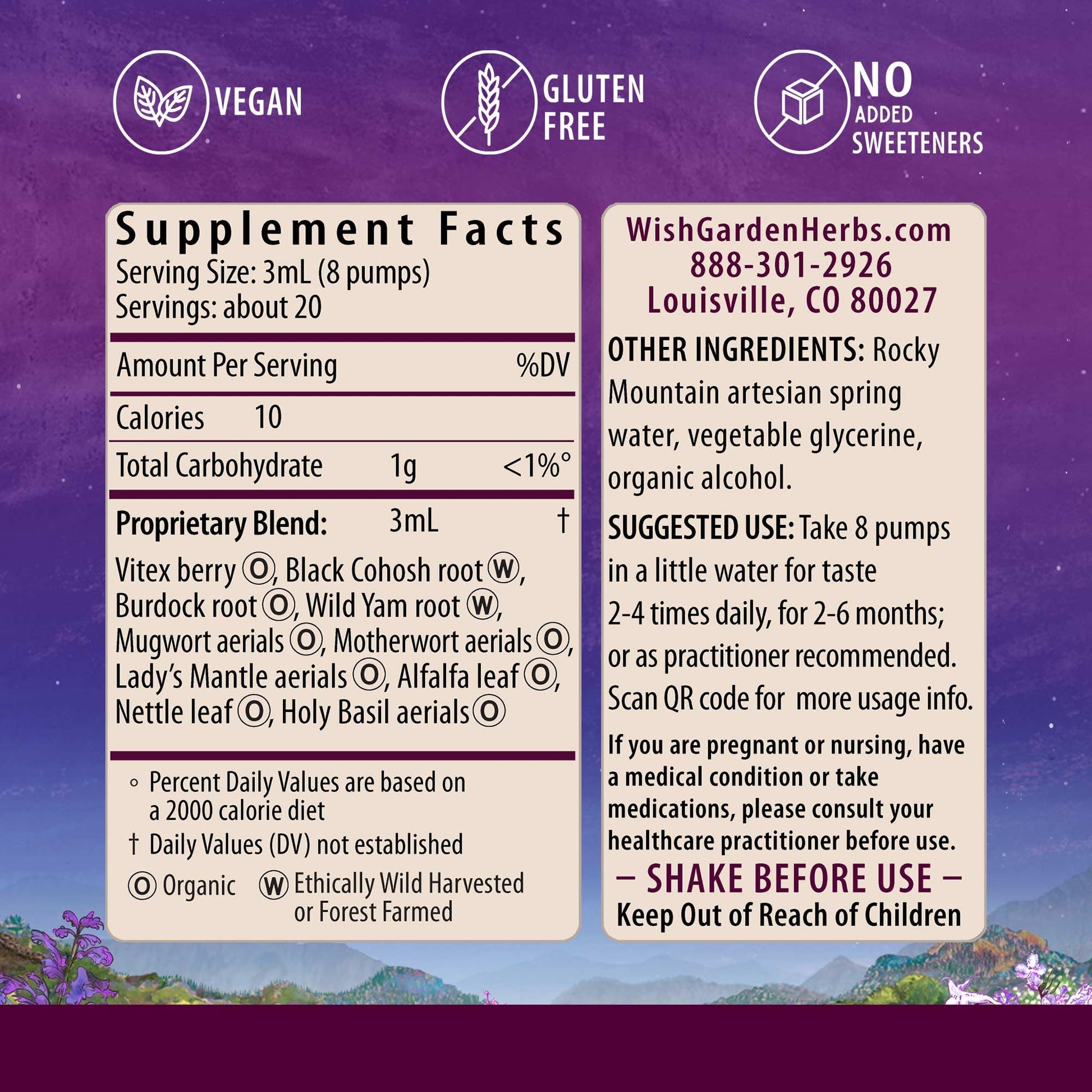 WishGarden Herbs Cycle Changes Herbal Menopause Support - Plant-Based Supplement w/Black Cohosh - AB Mystery