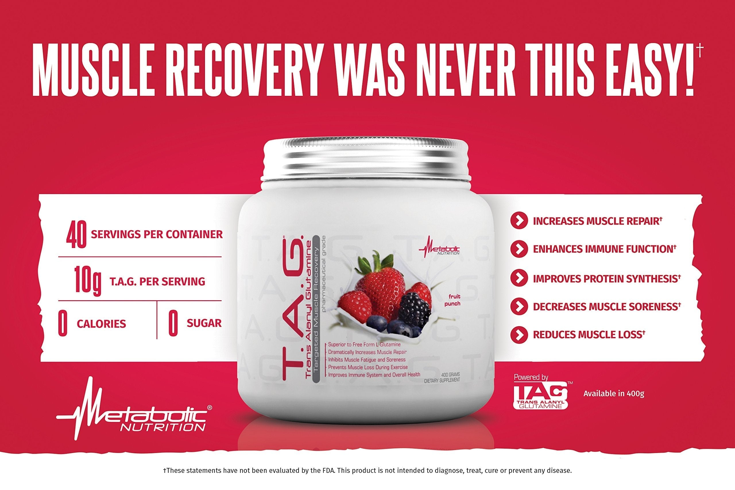 Metabolic Nutrition, TAG, Trans Alanyl Glutamine, 100% L-Glutamine Peptide Powder - AB Mystery