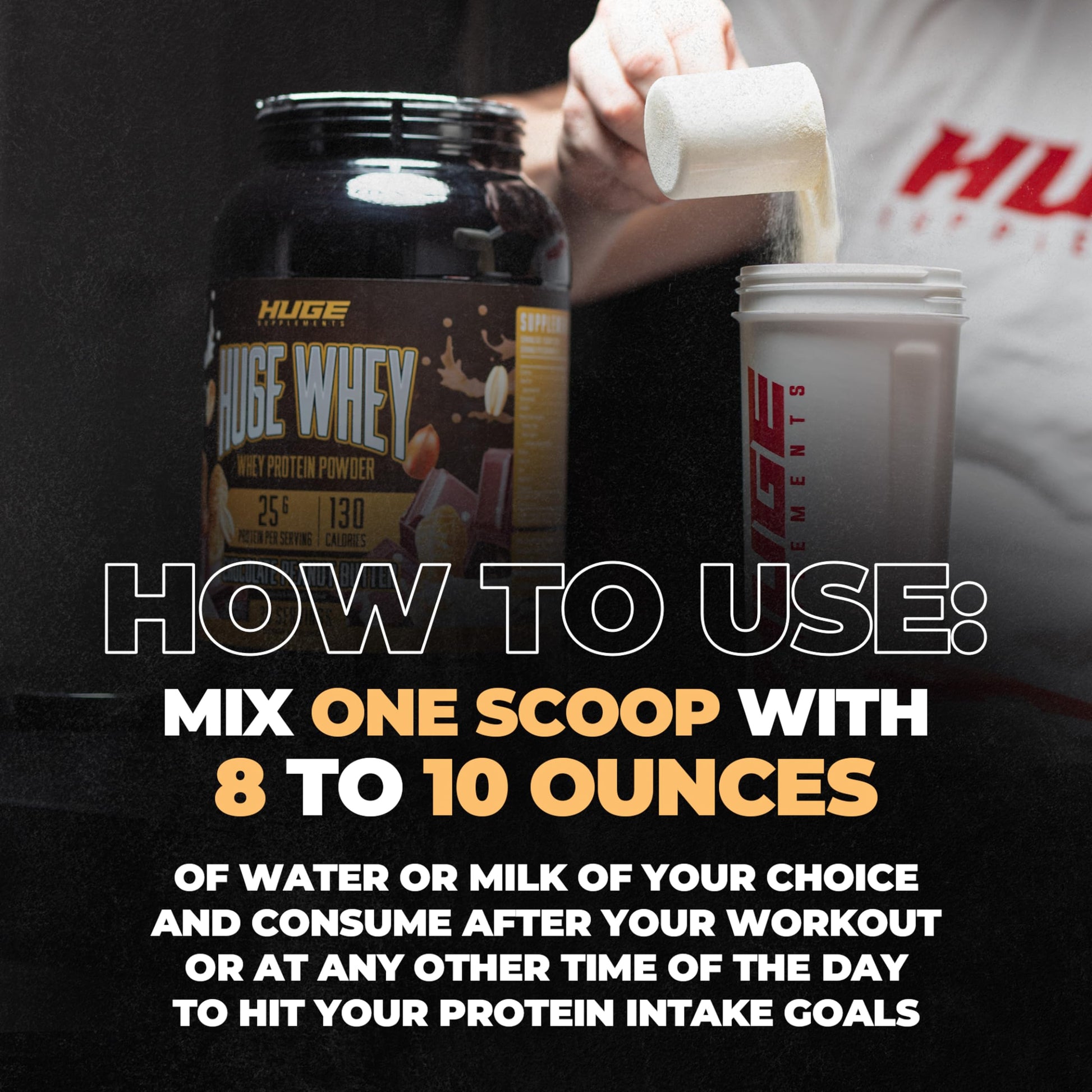 Huge Supplements Whey Protein Concentrate Powder - 25g Protein Per Serving - AB Mystery