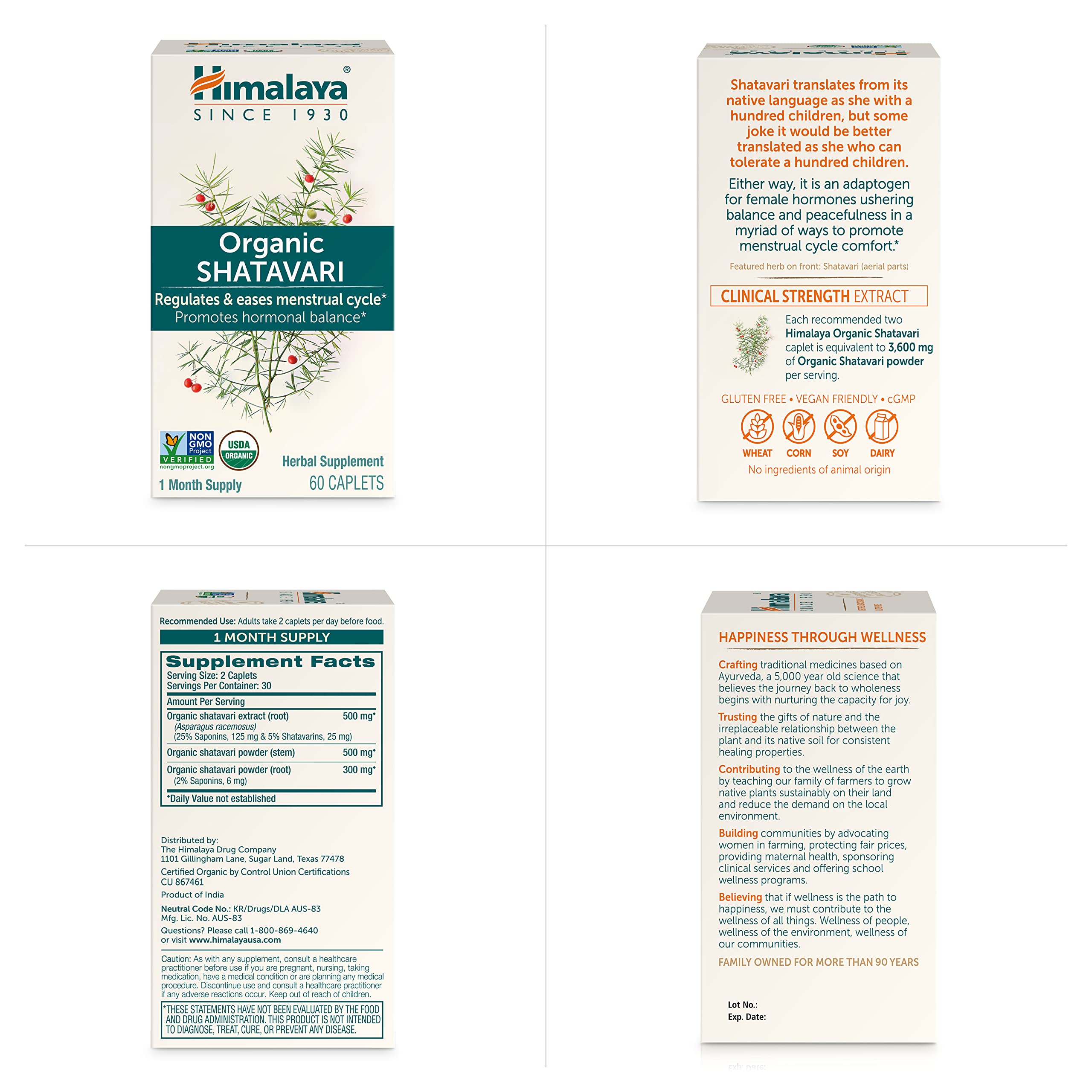 Himalaya Organic Shatavari for PMS, Menstrual Cramp Relief, Menopause Support, and Women's Health - AB Mystery