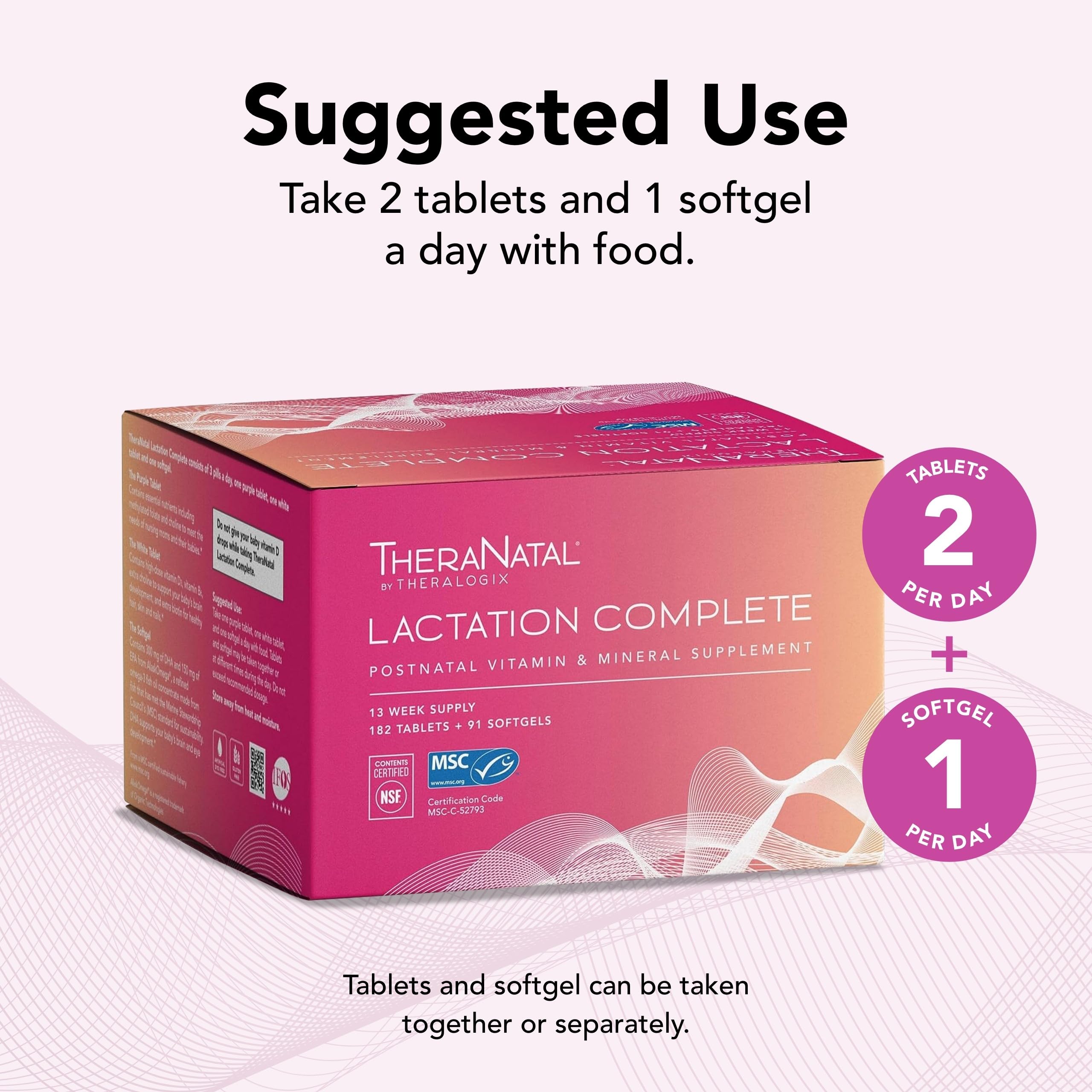 Theralogix TheraNatal Lactation Complete Postnatal Vitamin Supplement - 13-Week - AB Mystery