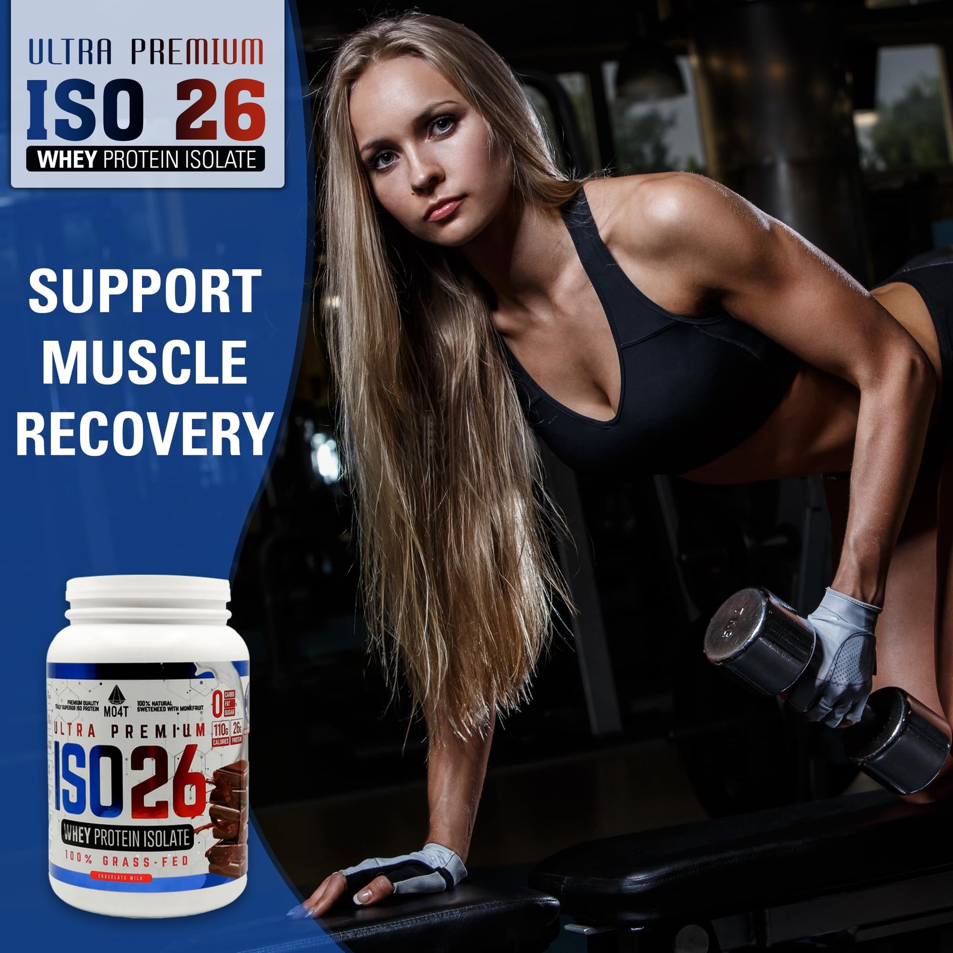 MOMOF4TRANSFORM MO4T Grass Fed Whey Protein Isolate Powder, Naturally Sweetened - AB Mystery