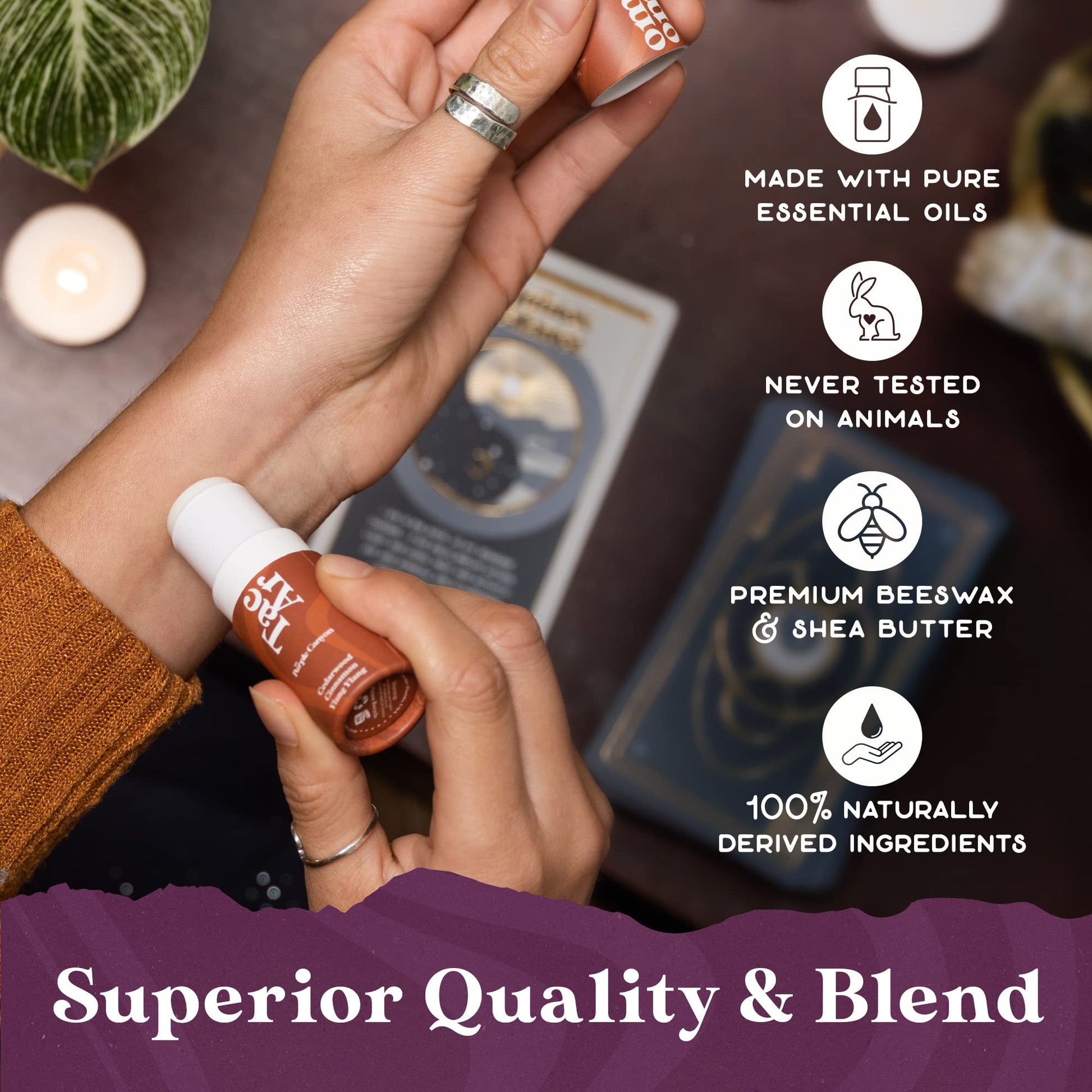 Essential Oils Balm Stick | Grounded Thought Aromatherapy Balm | All Natural Body Balm - AB Mystery