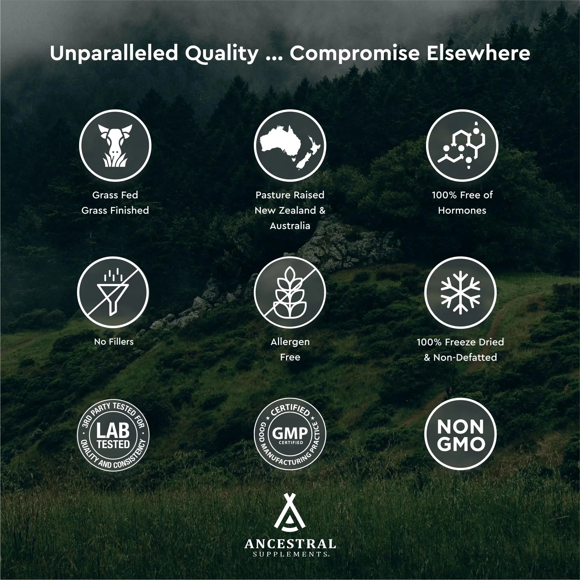 Ancestral Supplements Grass Fed Beef Bone and Marrow Supplement, Bone, Skin, Oral Health, and Joint Care Supplements Promote Whole Ancestral Supplements