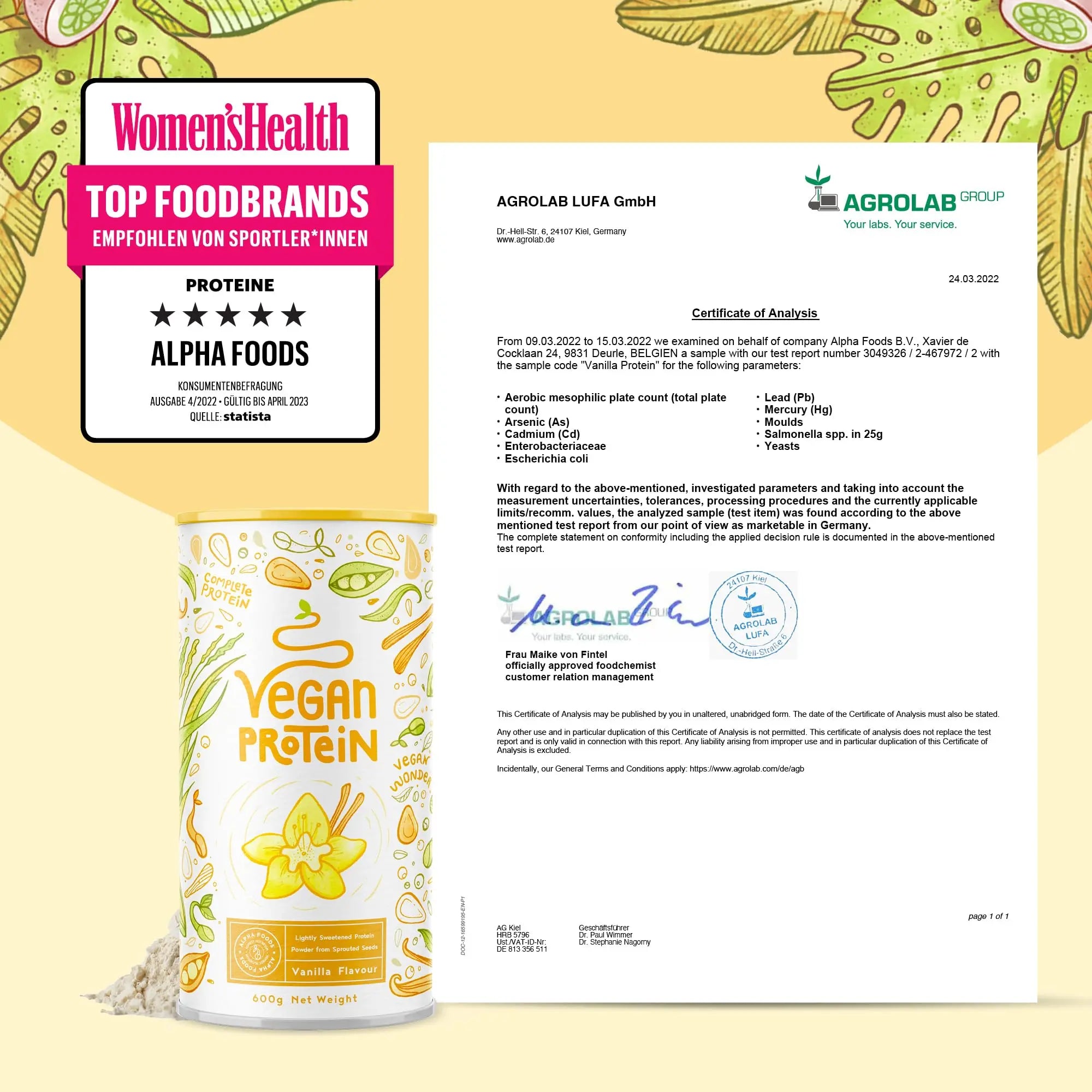 Vegan Protein Powder - Muscle Building Powder with Amino Acids - Plant Based Protein Shake Alpha Foods