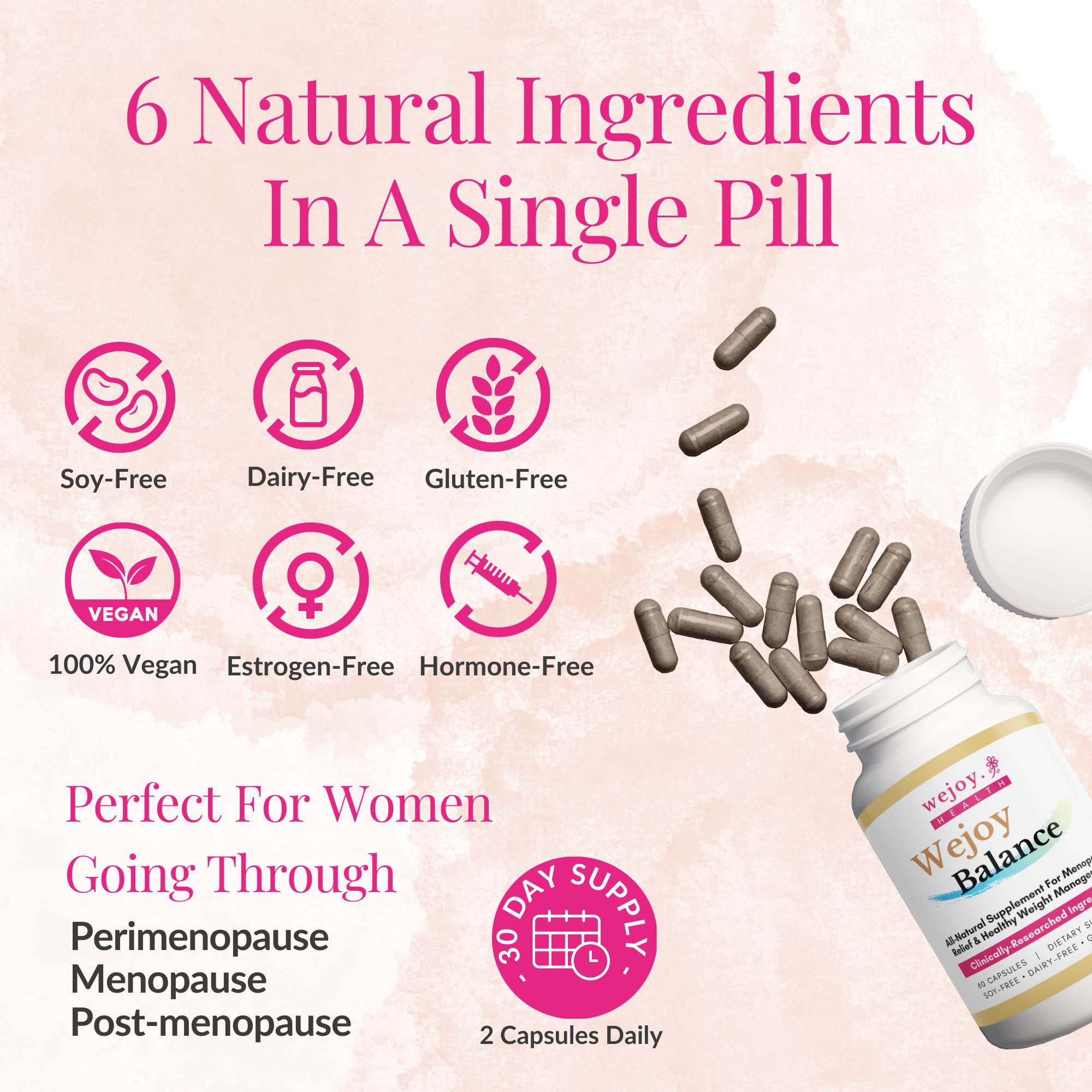 Wejoy Balance Menopause Supplements for Women - Uniquely Formulated - AB Mystery