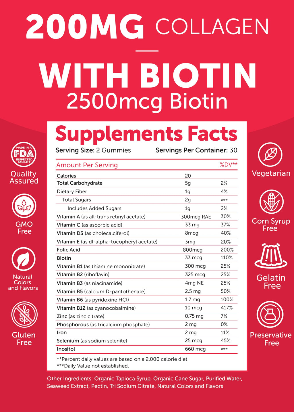 Biotin and Prenatal Bundle - Hair Skin and Nails Gummies with Vitamin C and E - Chewable Multivitamin Lunakai