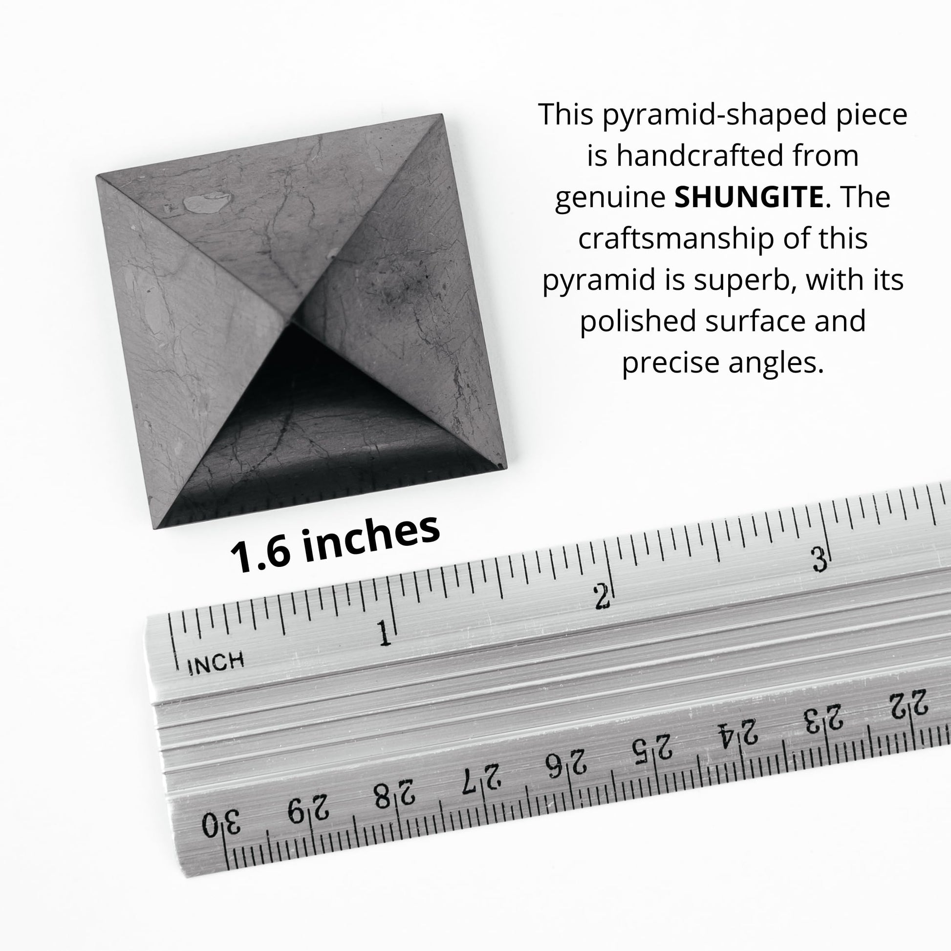 KARELIANMASTERS Shungite Stones Pyramid and Sticker for Phone Set - Crystal Healing Protection - AB Mystery