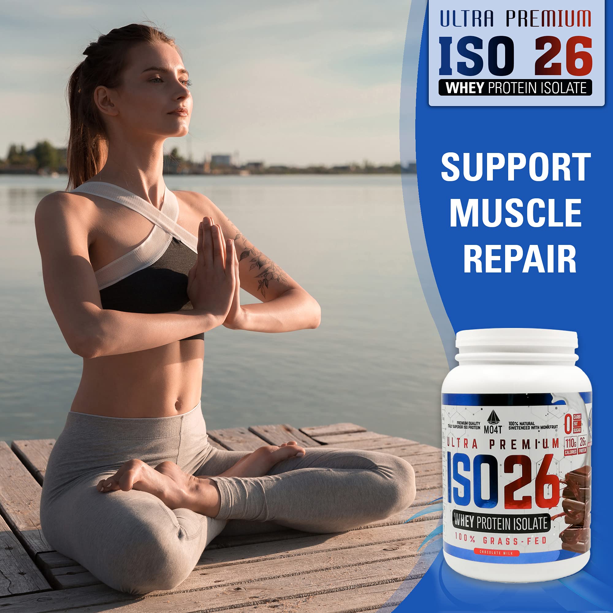 MOMOF4TRANSFORM MO4T Grass Fed Whey Protein Isolate Powder, Naturally Sweetened - AB Mystery