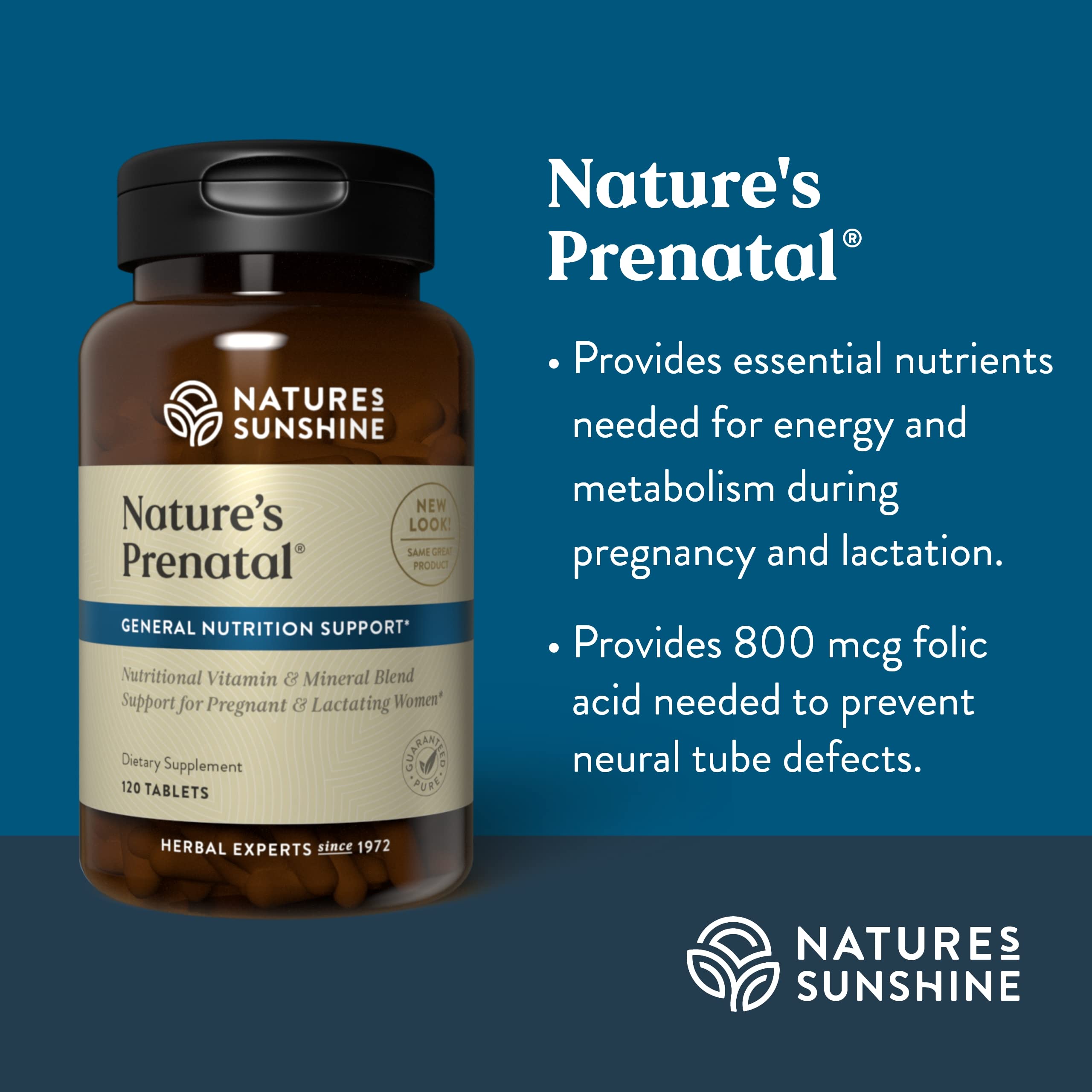 Nature's Sunshine Prenatal, 120 Tablets | Prenatal Vitamin Provides a Combination Nature's Sunshine