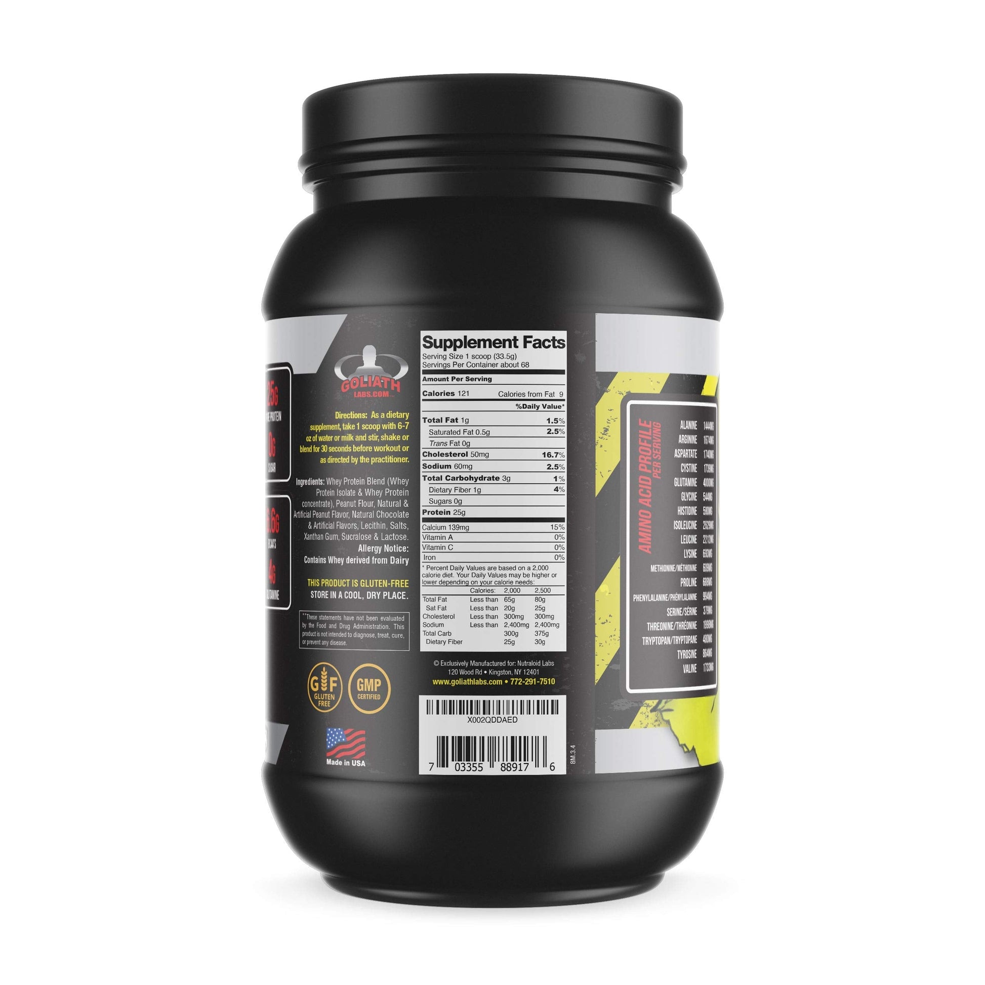 COLOSSAL LABS Whey Protein Powder [15 lbs/Pack of 1]– Peanut Butter-Chocolate Protein - AB Mystery