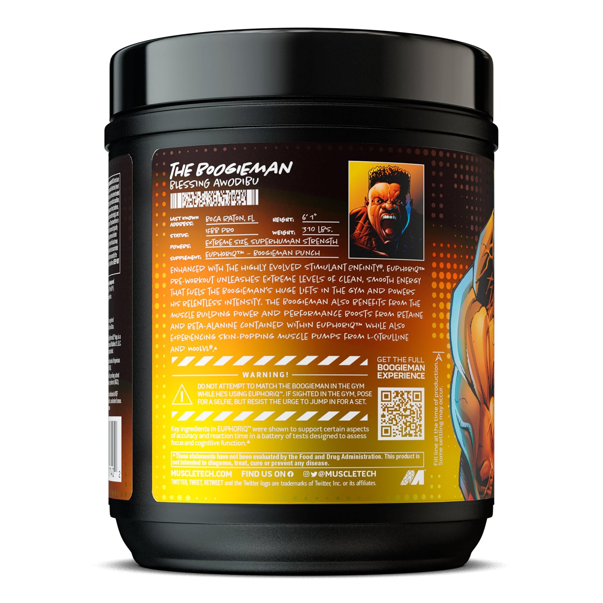 MuscleTech Pre Workout Powder EuphoriQ PreWorkout Smart Pre Workout Powder - AB Mystery