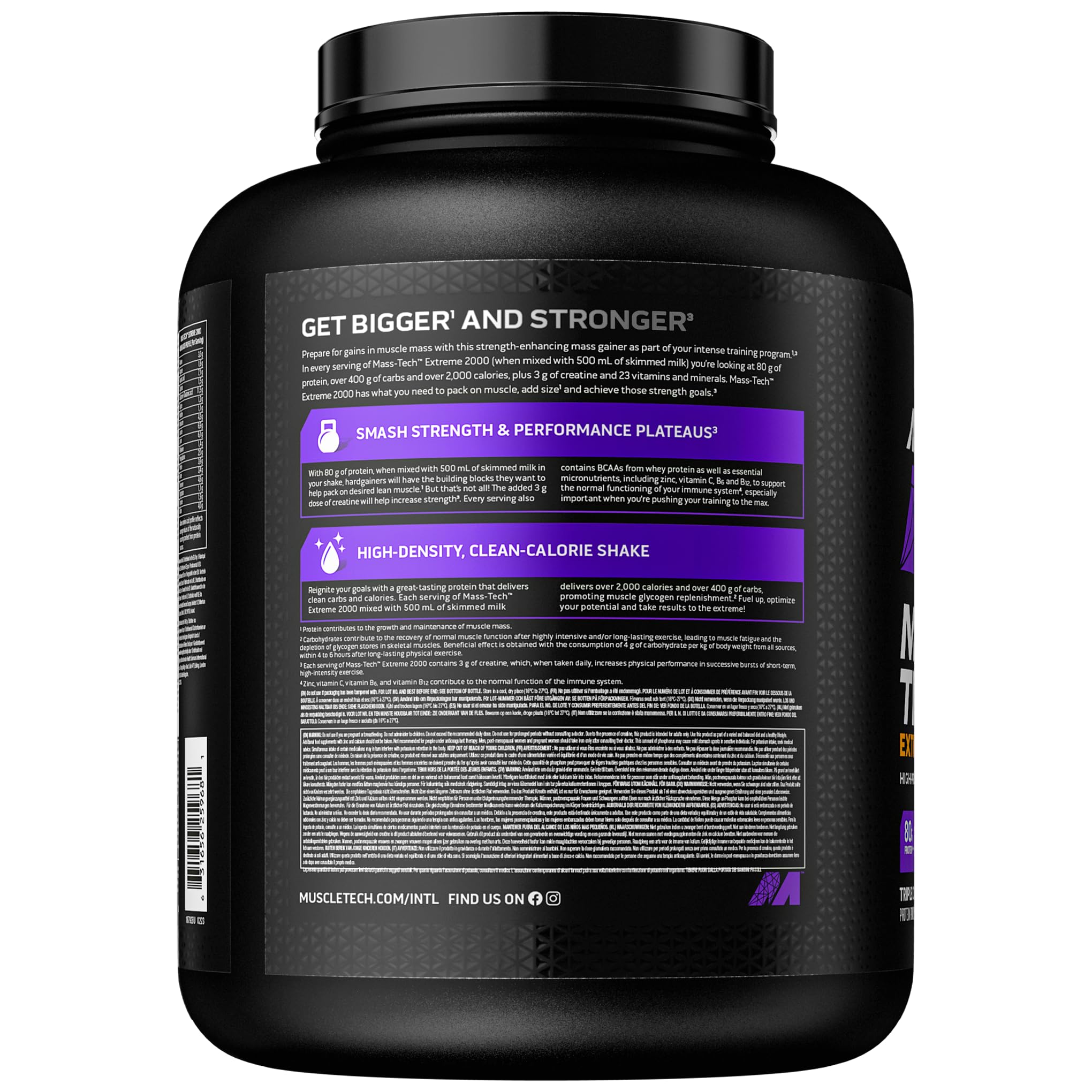 MuscleTech MassTech Extreme Protein Powder, Weight & Muscle Mass Gainer, Whey Mass Protein Powder Muscletech