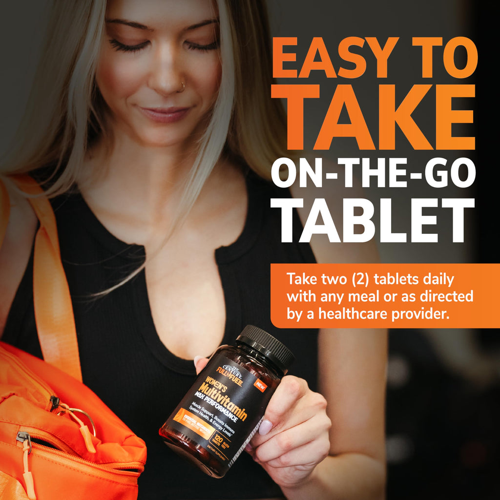 21st Century Full Fuel 365 Active Women’s Multivitamin, 120 Tablets, Daily Vitamins and Minerals for Energy, Muscle Support, Immune Health - AB Mystery