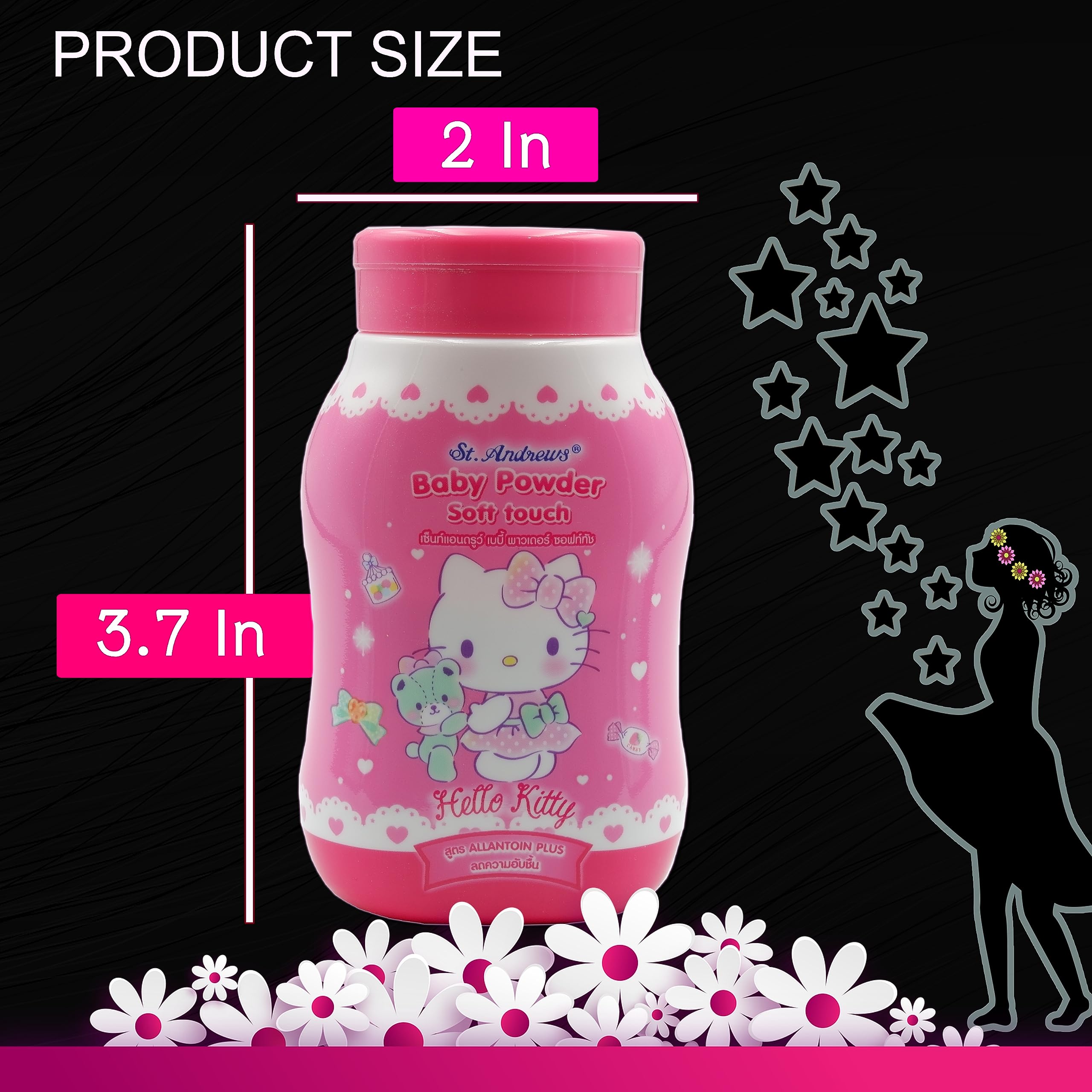 Body Powder for Women Girls Feminine Dusting Powder 1.76oz (Pack of 6) - AB Mystery