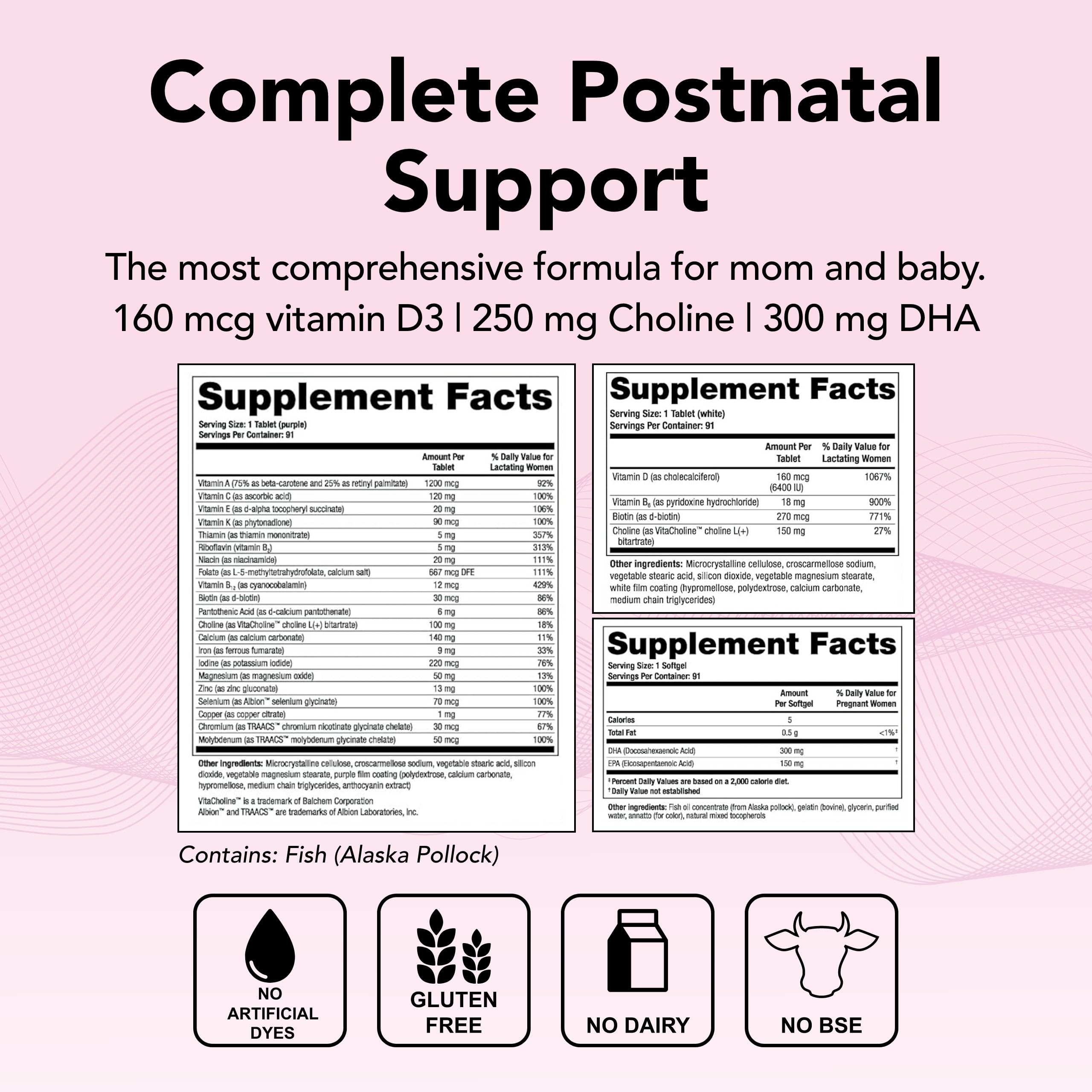 Theralogix TheraNatal Lactation Complete Postnatal Vitamin Supplement - 13-Week - AB Mystery