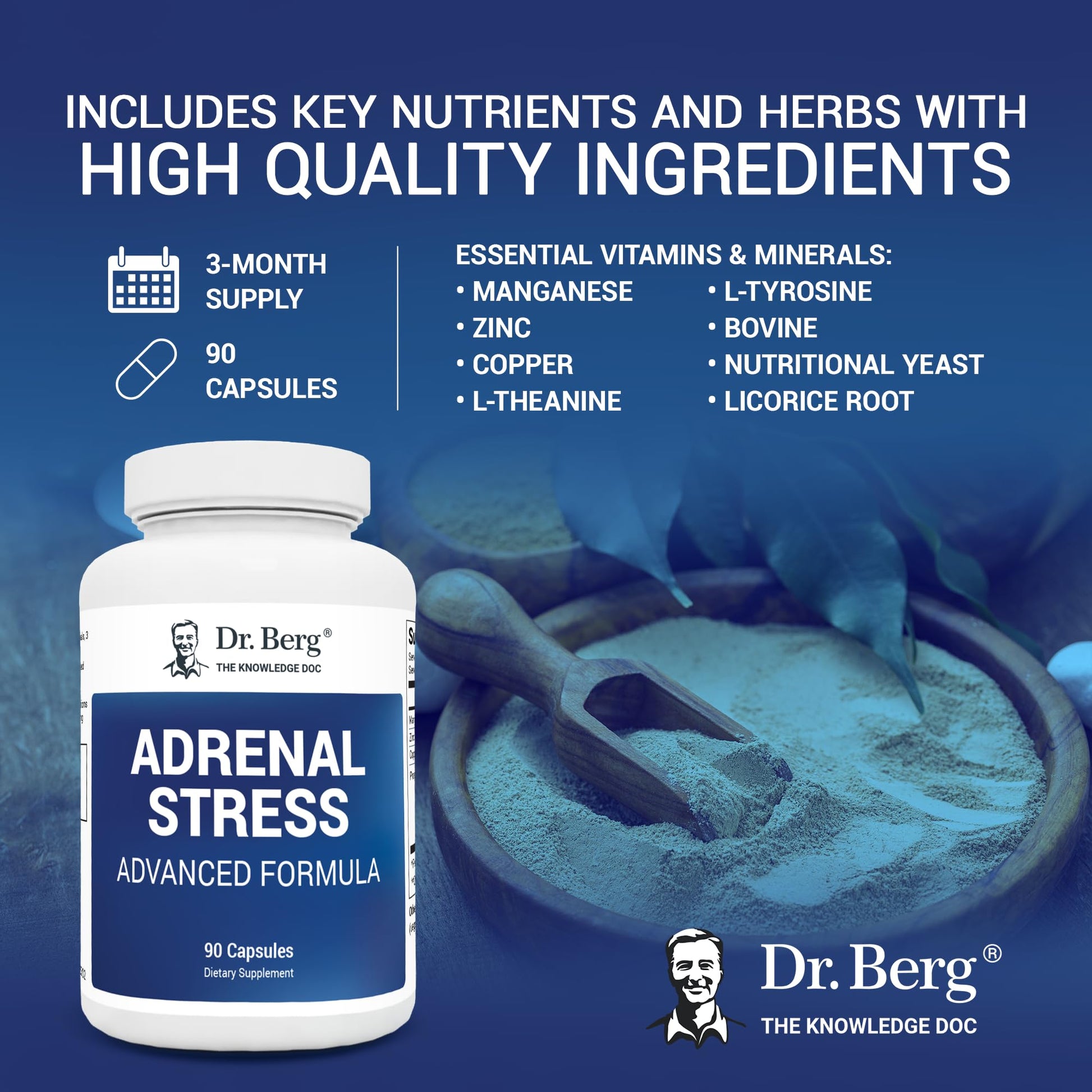 Dr. Berg’s Adrenal Stress Advanced Formula - Adrenal Support Supplements for Stress - AB Mystery
