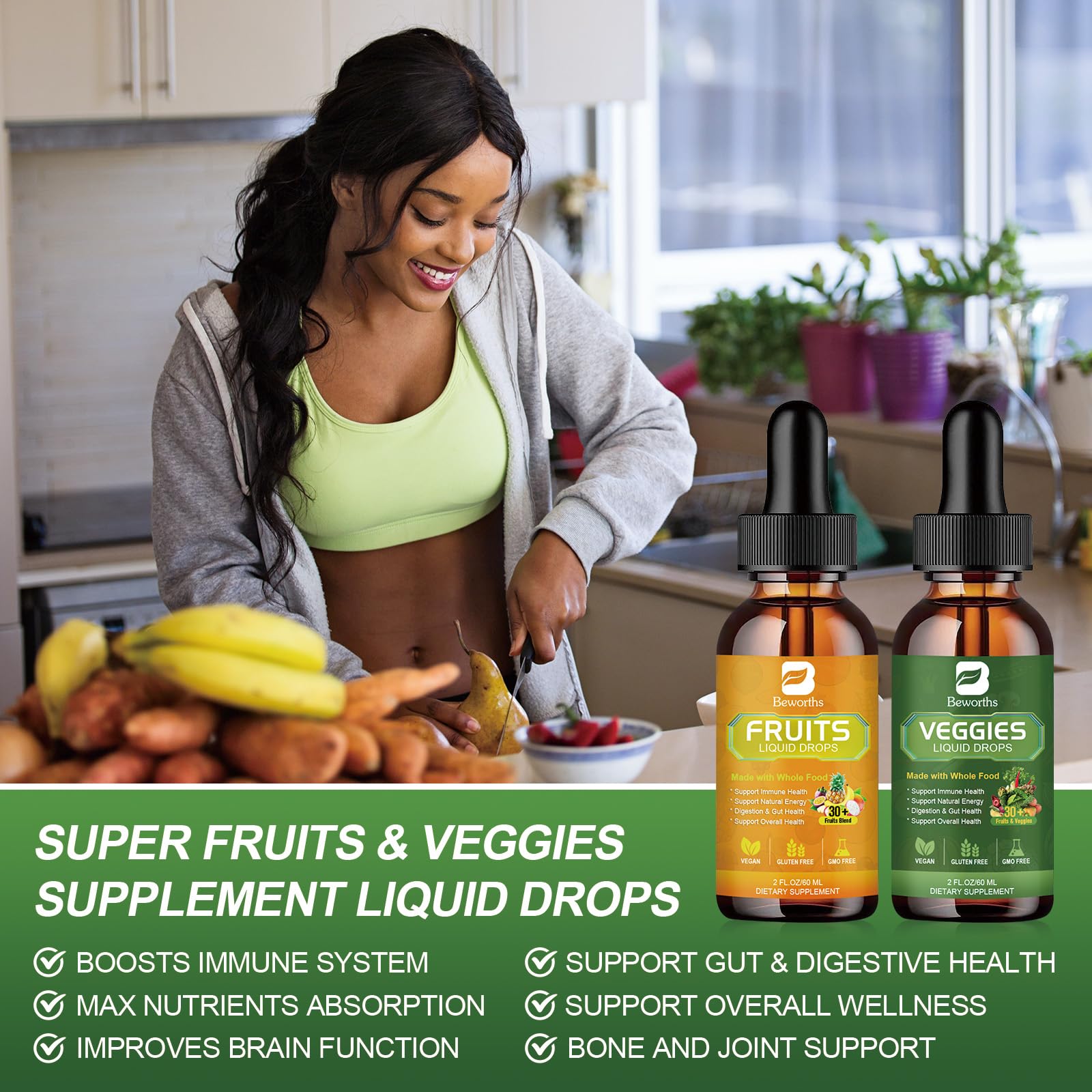 B BEWORTHS Fruits and Veggies Supplement - Balance of Natural Fruit and Vegetable - AB Mystery