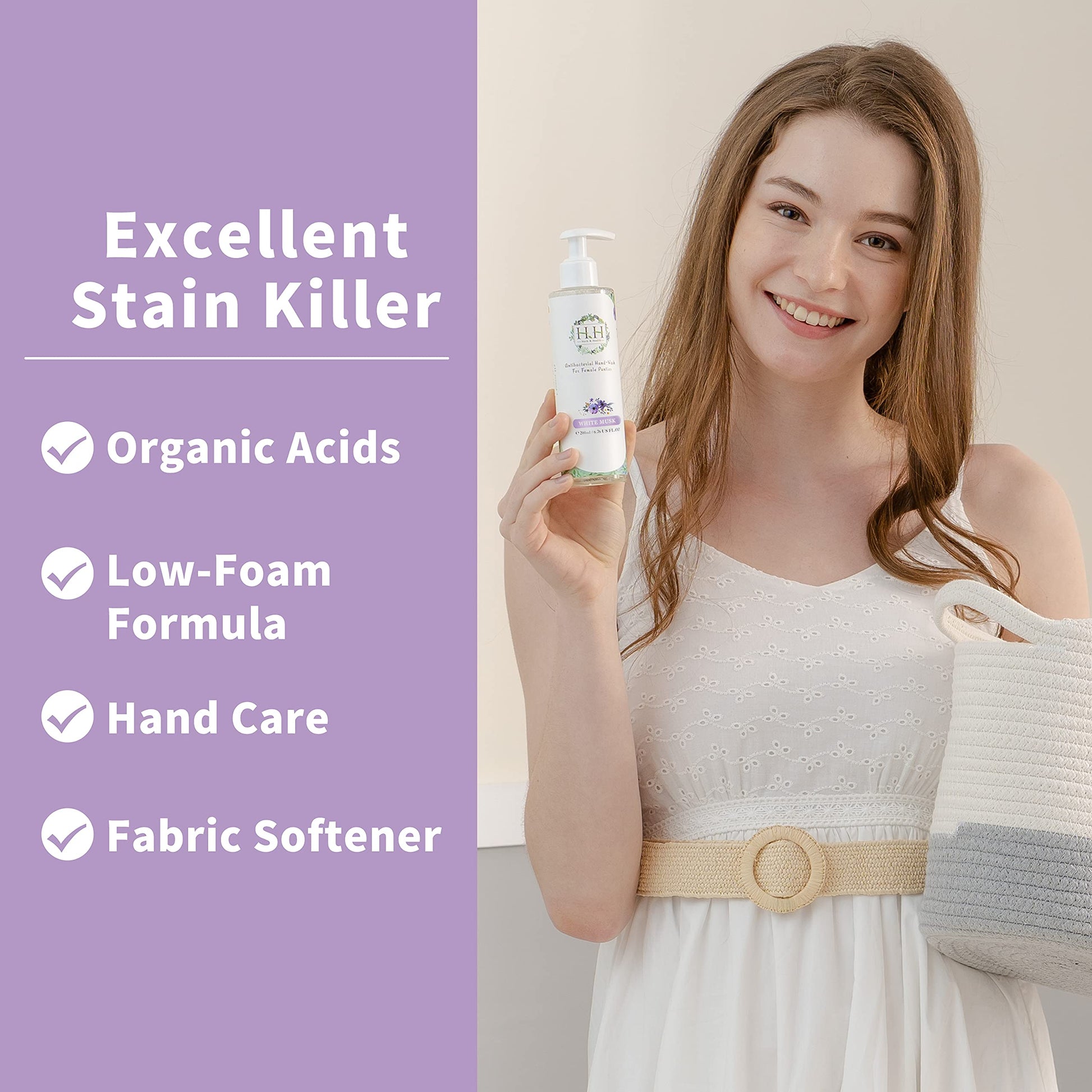 Feminine Wash+Panties Stain Remover Detergent - Natural Essential Oil Scent Vaginal Wash Women - AB Mystery