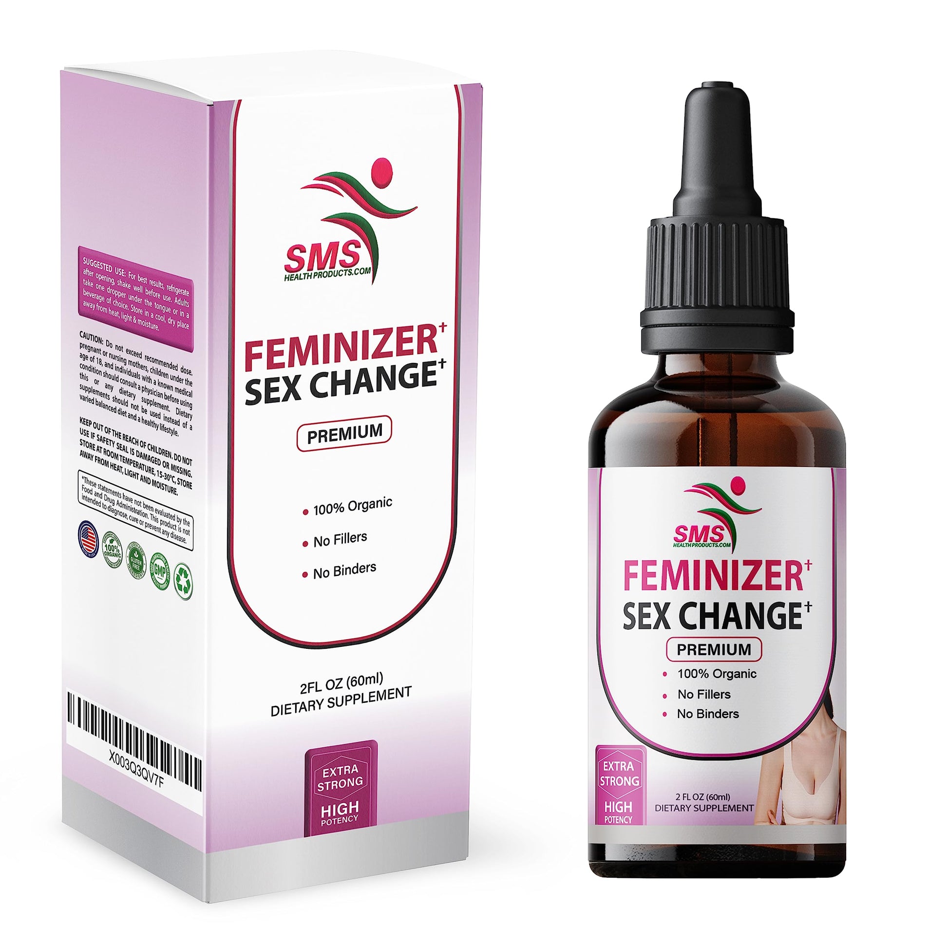 SMSHEALTHPRODUCTS.com Feminizer by SMS, Pueraria Mirifica Drops | Premium Grade