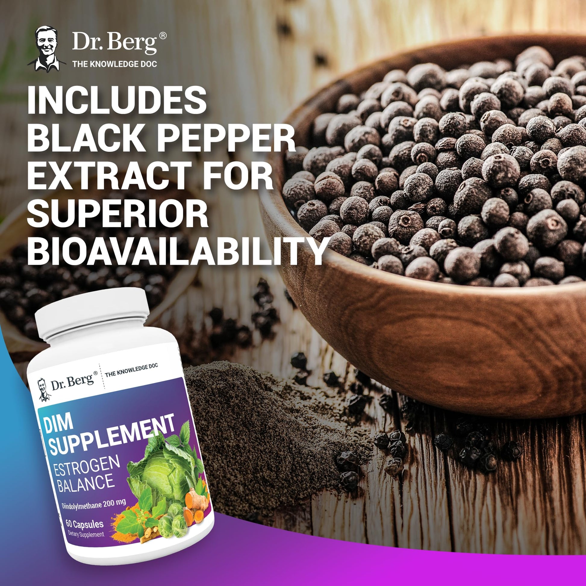 Dr. Berg DIM Supplement Estrogen Balance - Original Estrogen Supplement for Women with Diindolylmethane - AB Mystery