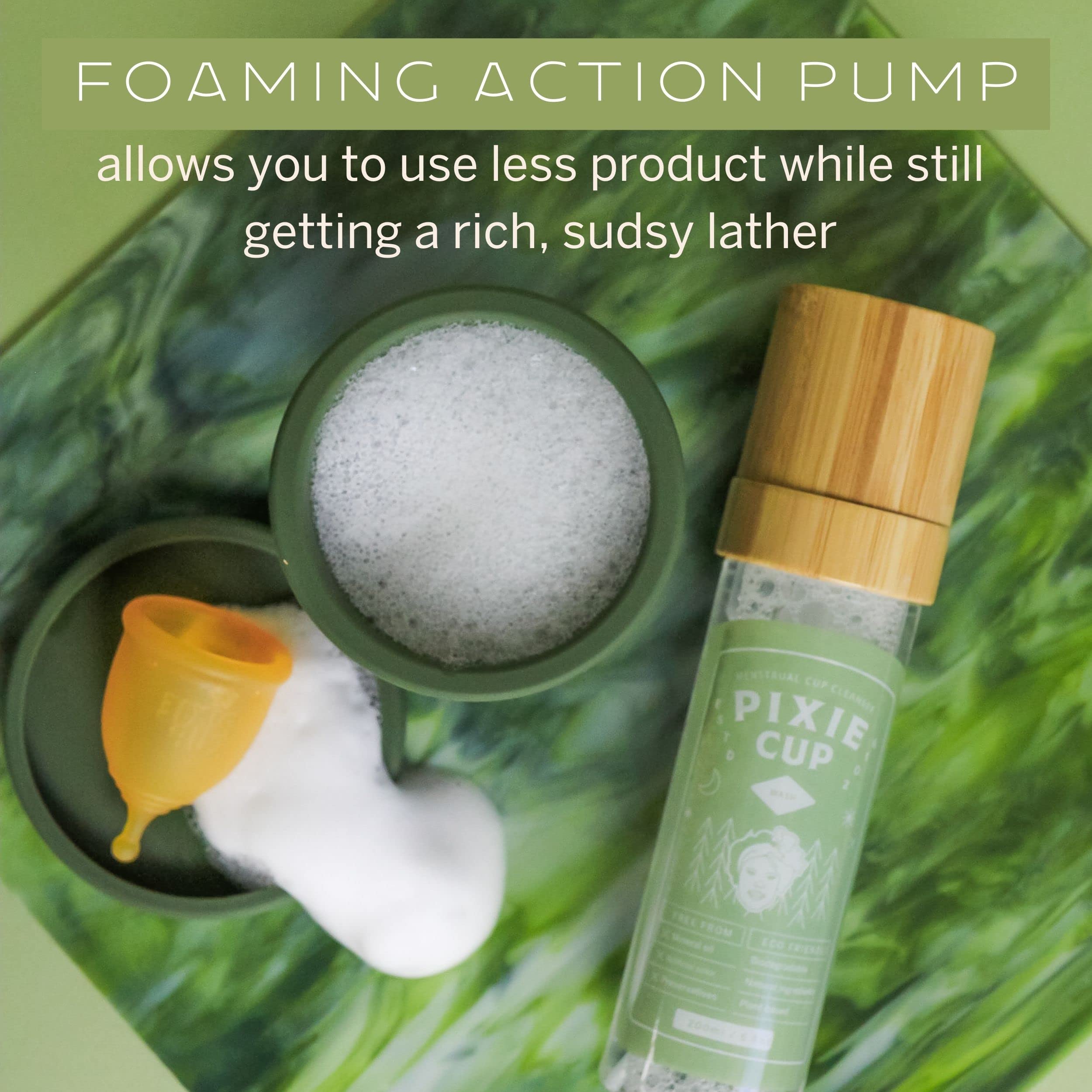 Pixie Menstrual Cup Cleaner Wash + Foaming Dispenser + More Wash in Bottle Than Any Other Brand - AB Mystery