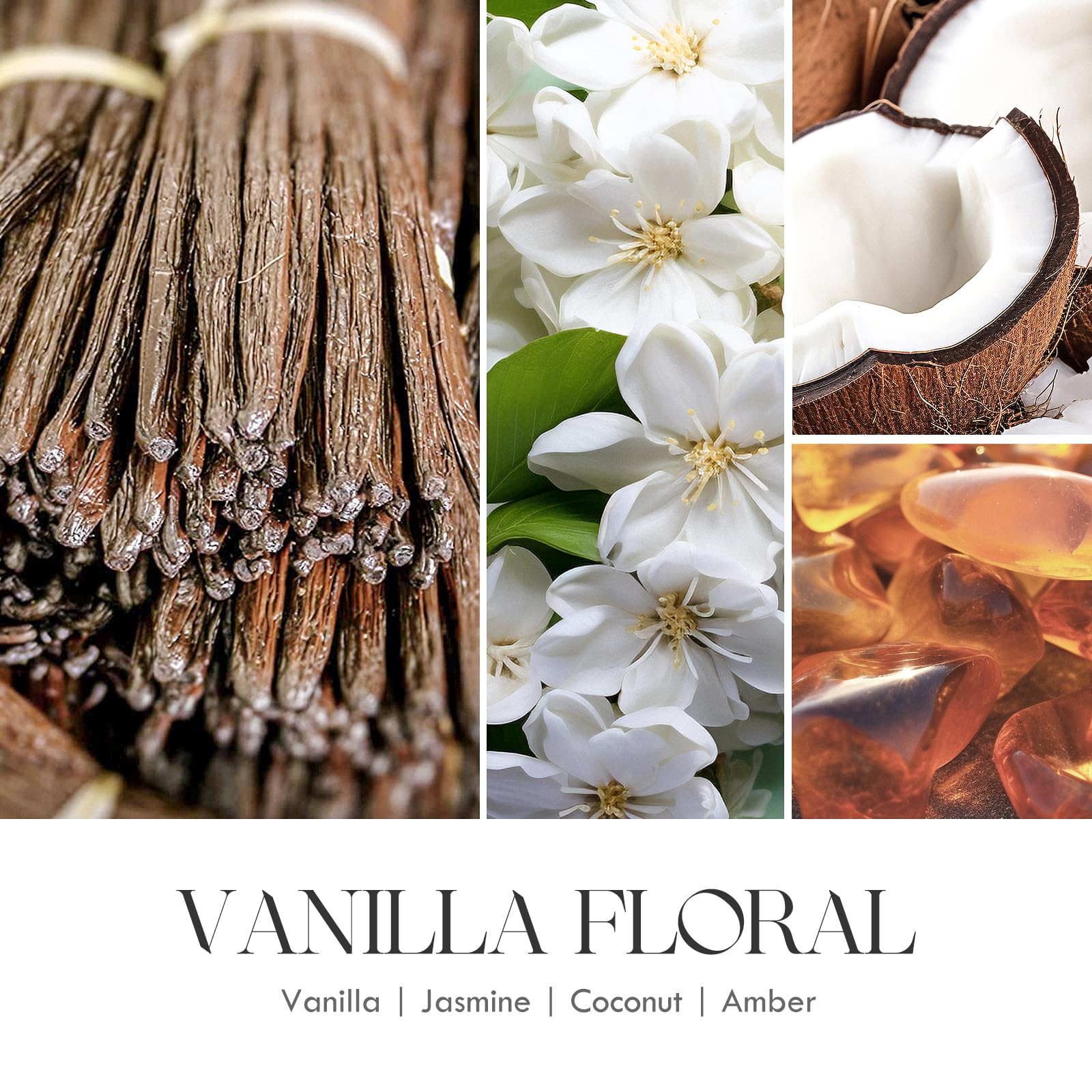 Vanilla Soy Candles Gift for Women - Aromatherapy Candle with Crystals Inside, 10oz Natural Soy Wax Candles - AB Mystery