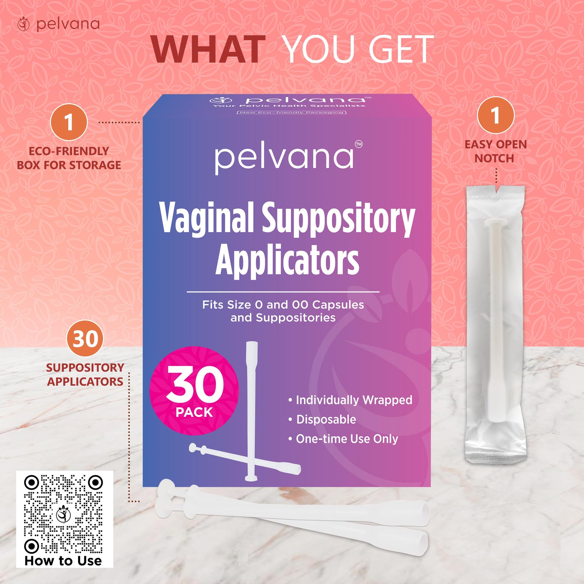 Pelvana Suppository Applicators for Women - (30 Pack) - Fits Size 0 and 00 Capsules - Often Used - AB Mystery