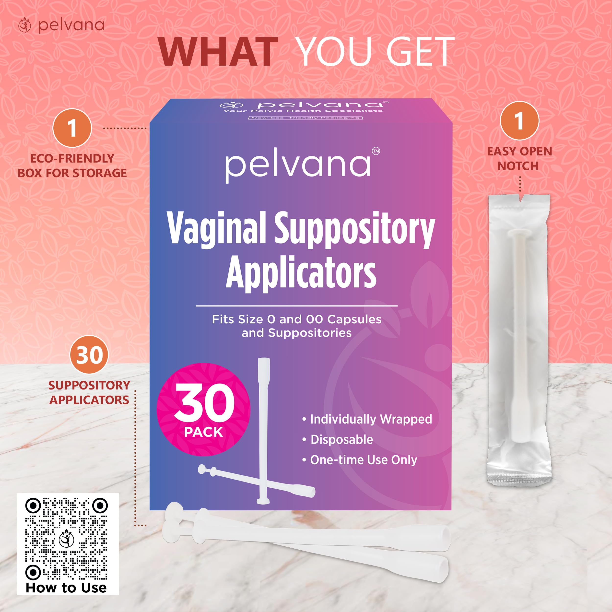 Pelvana Suppository Applicators for Women - (30 Pack) - Fits Size 0 and 00 Capsules - Often Used - AB Mystery