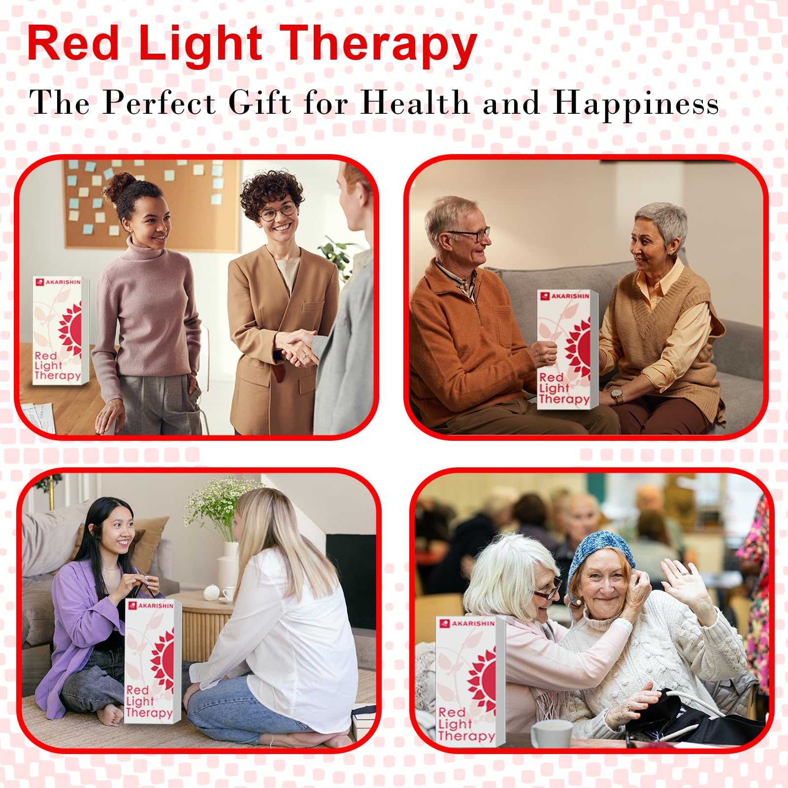 Akarishin Red Light Therapy Lamp- 660nm Red Light,850nm & 940nm Infrared Light Therapy - AB Mystery