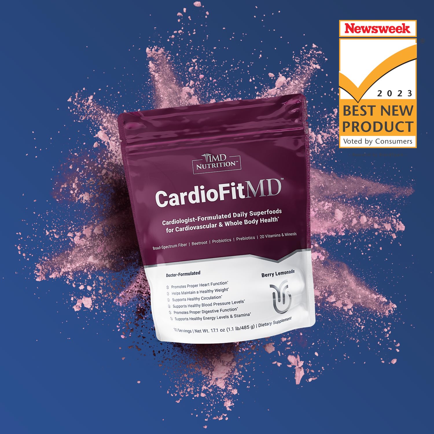 1MD Nutrition CardioFitMD - Vegan Beets Superfood Keto-Friendly Heart Health Powder - AB Mystery